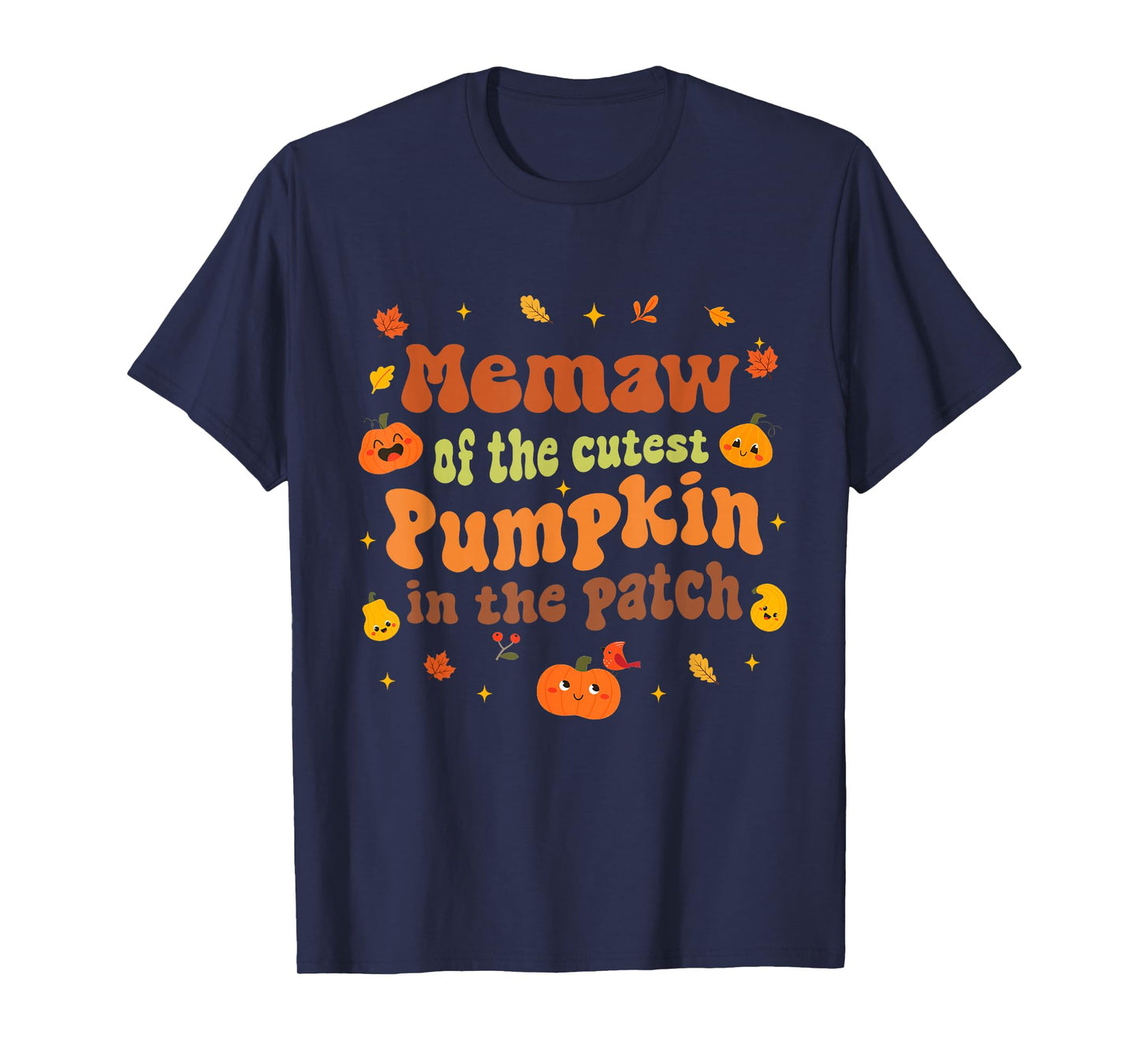Memaw of The Cutest Pumpkin in The Patch Fall Halloween T-Shirt