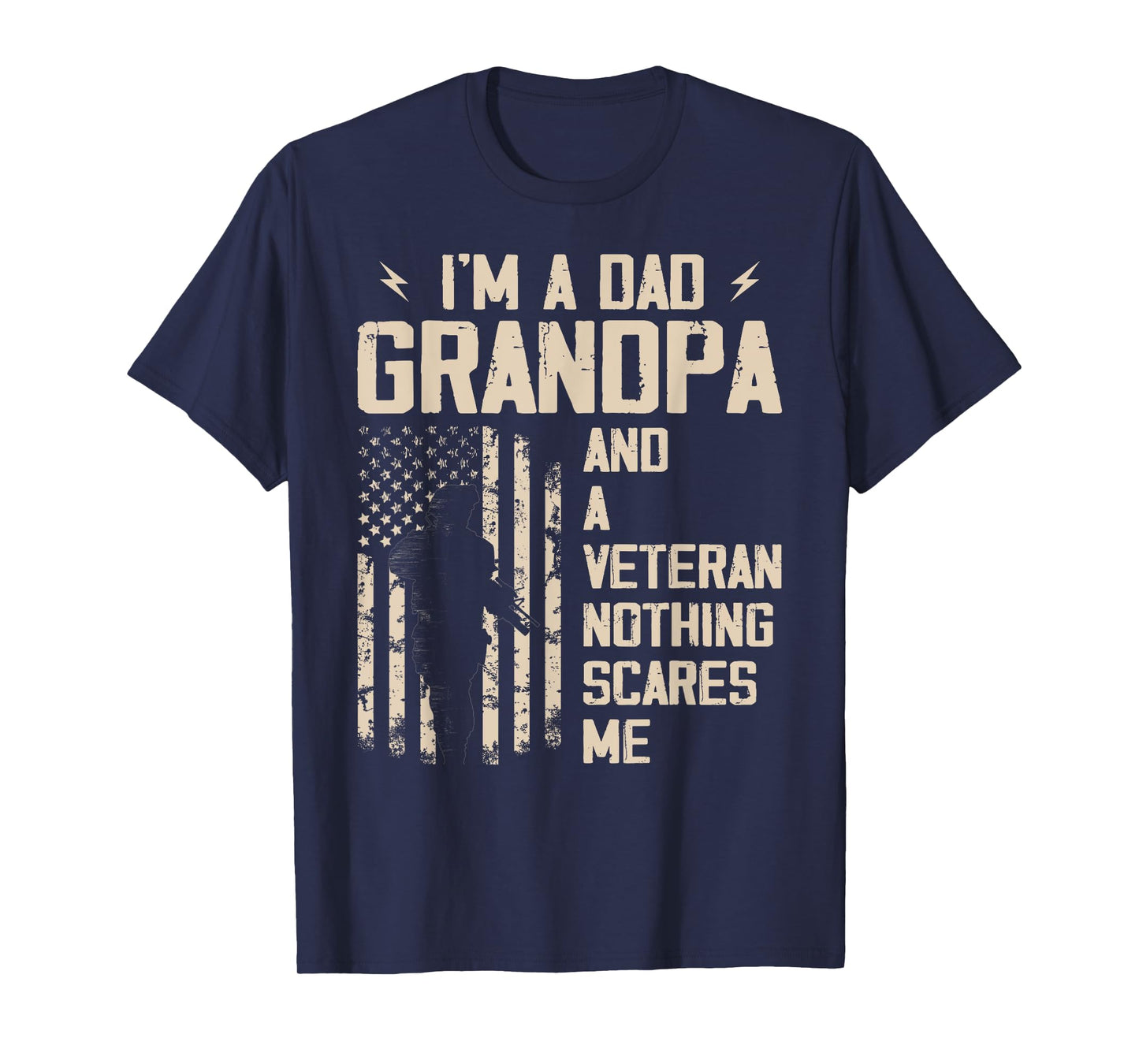 I'm A Dad Grandpa And Veteran Fathers Day Papa Grandpa T-Shirt