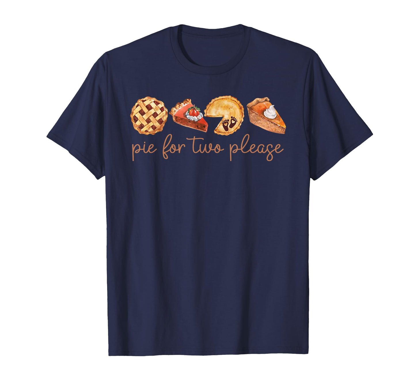 Pie For Two Please Thanksgiving Pregnancy Announcement T-Shirt