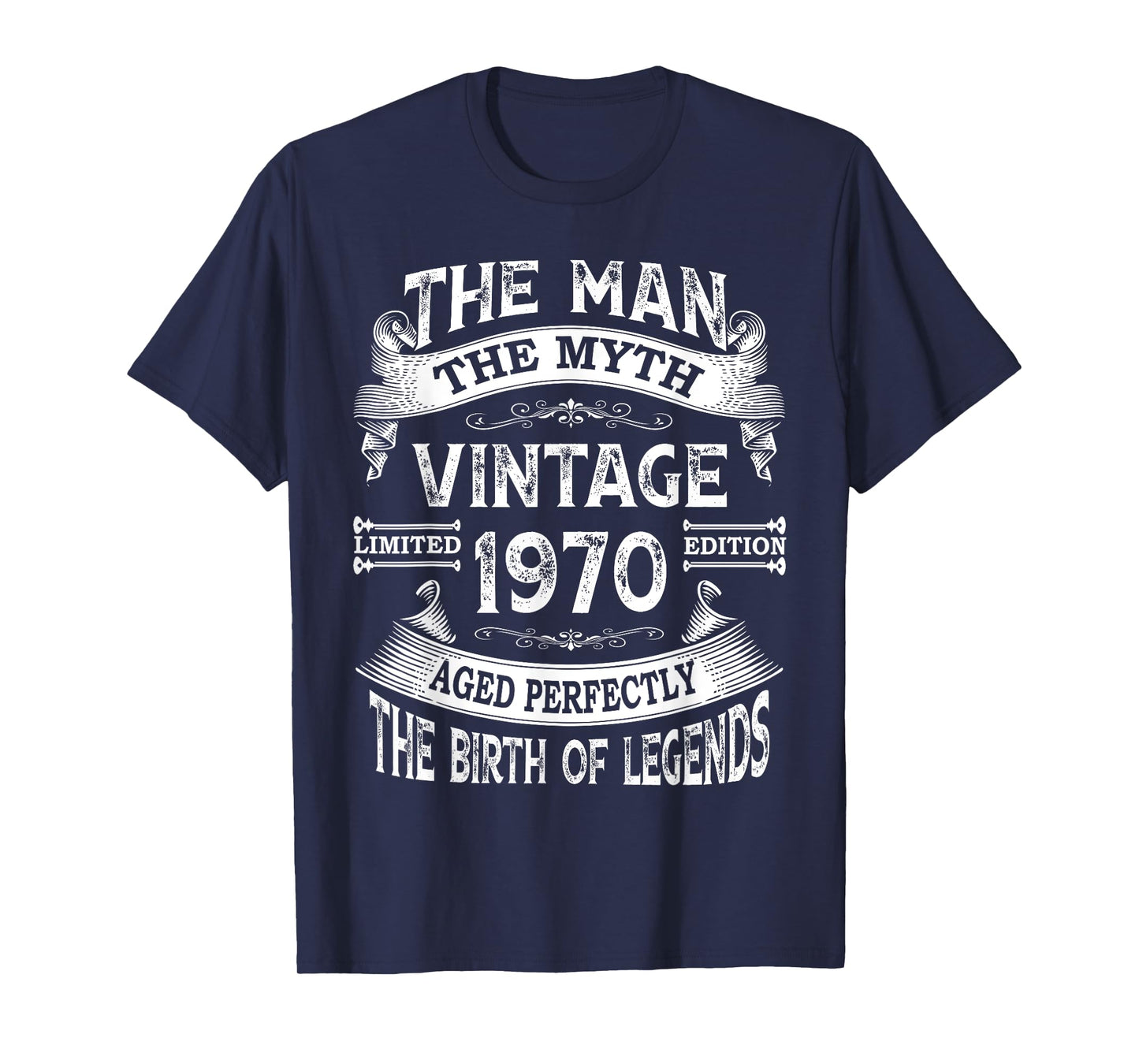 The Man The Myth Vintage 1970 Birthday Men's 55 Years Old T-Shirt