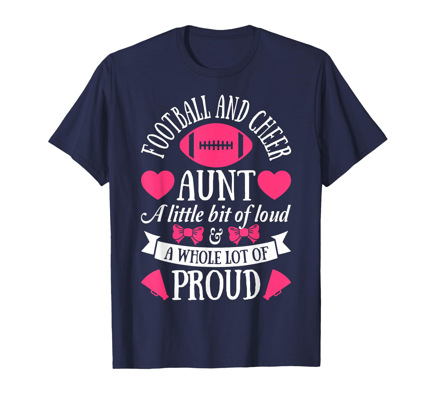 Football and Cheer Aunt Game Day Funny Gifts T-Shirt