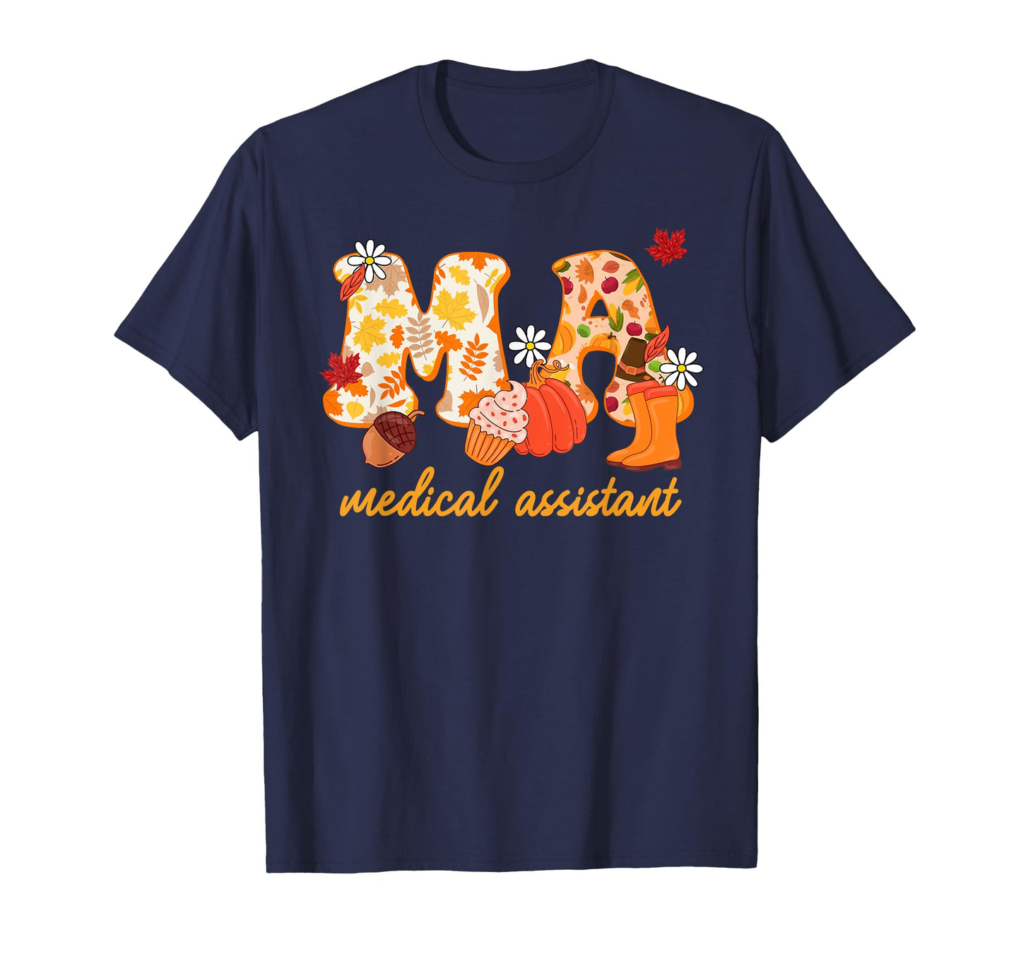MA Medical Assistant Fall Pumpkin Cute T-Shirt