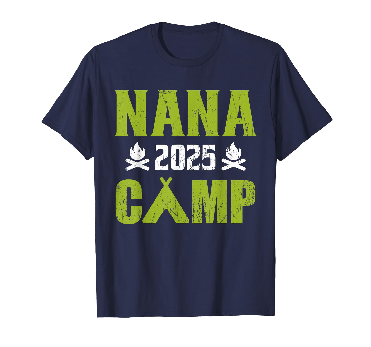 Nana Camp 2025 Family Vacation Summer Camping Crew Kids T-Shirt