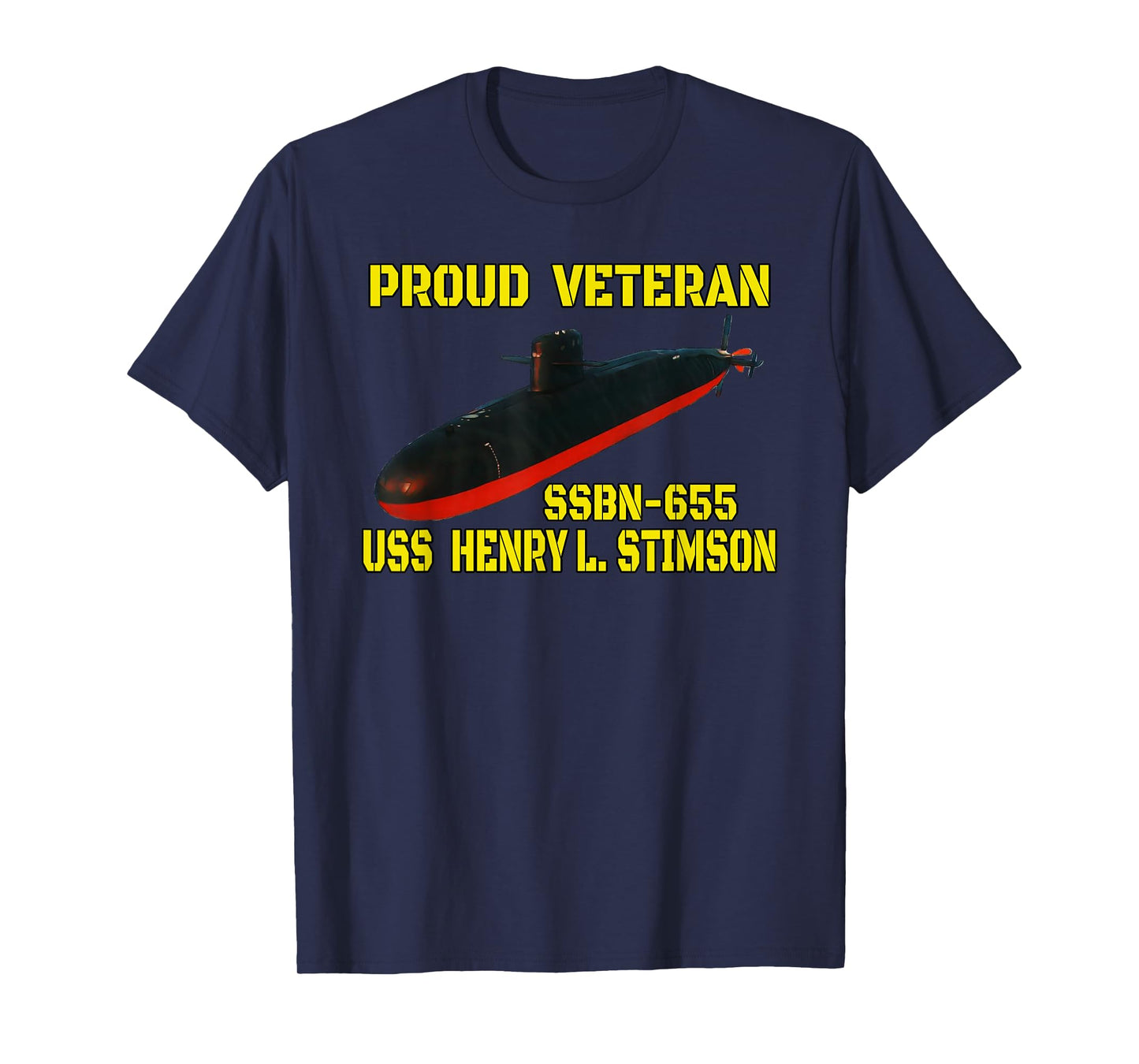 USS Stimson SSBN-655 Submarine Veterans Day Father Grandpa T-Shirt