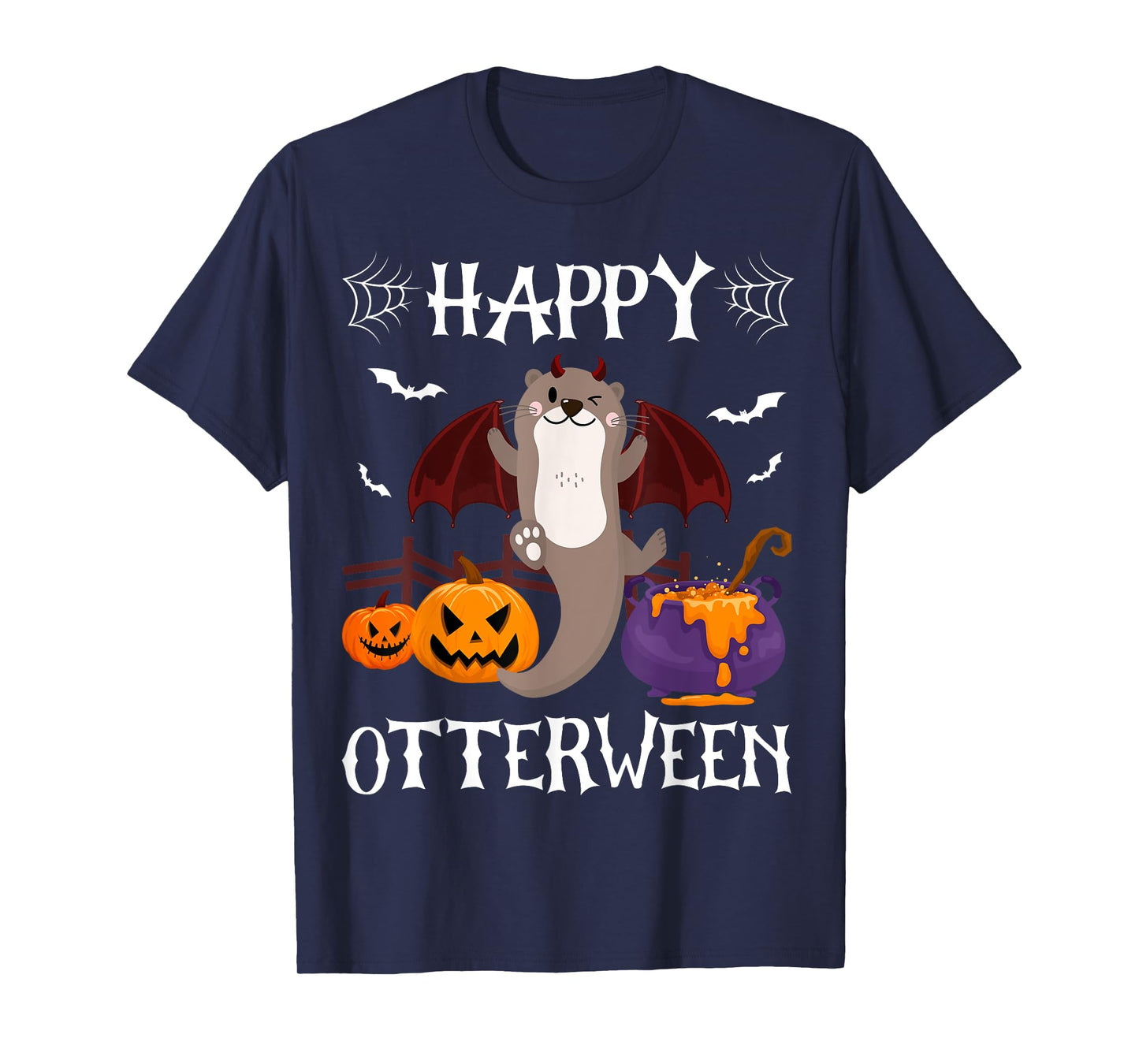 Happy Otterween Halloween Otter Lover Funny T-Shirt