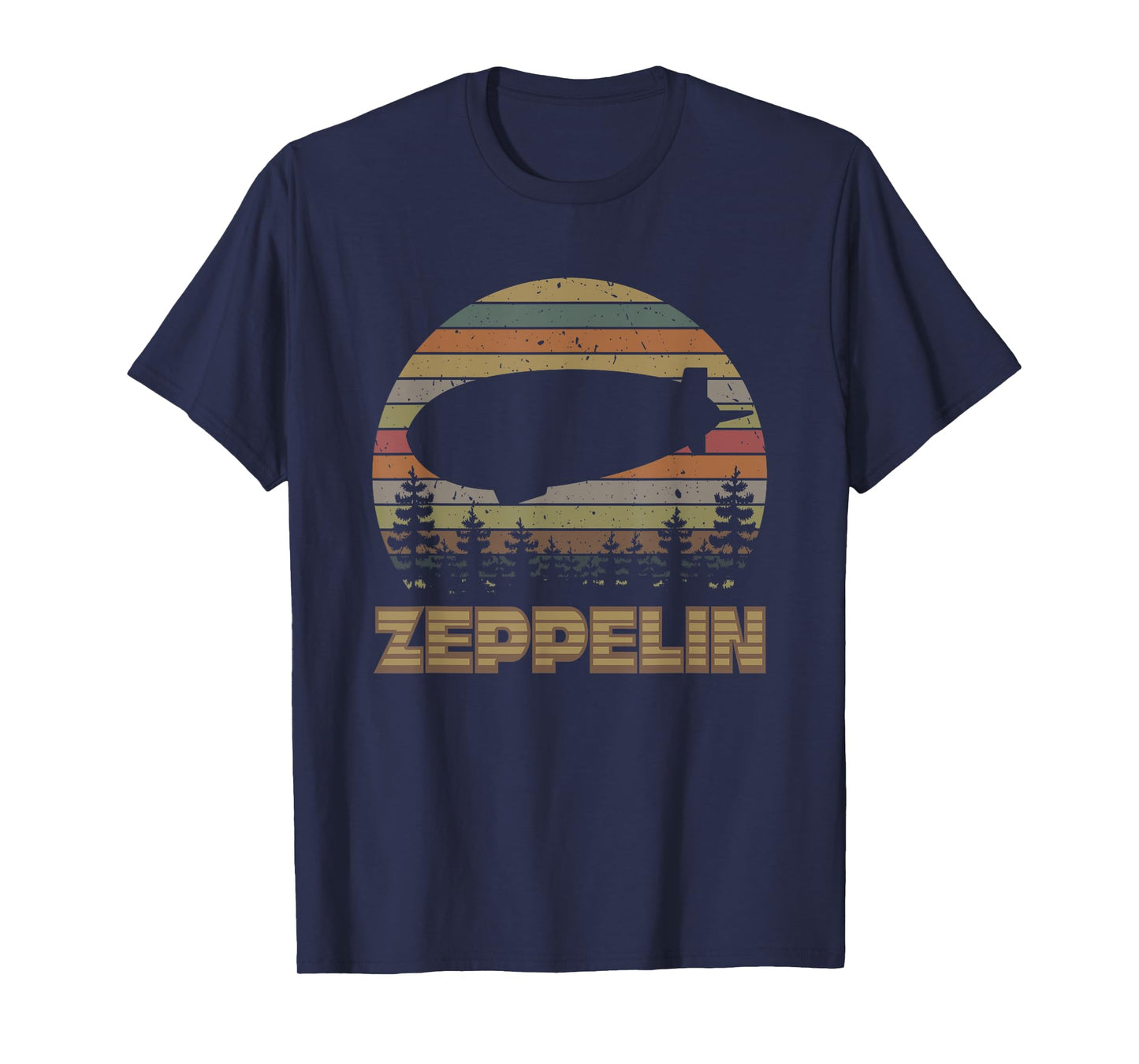 Vintage Zeppelin Funny Sunset Airship Pilot Dirigible Lovers T-Shirt