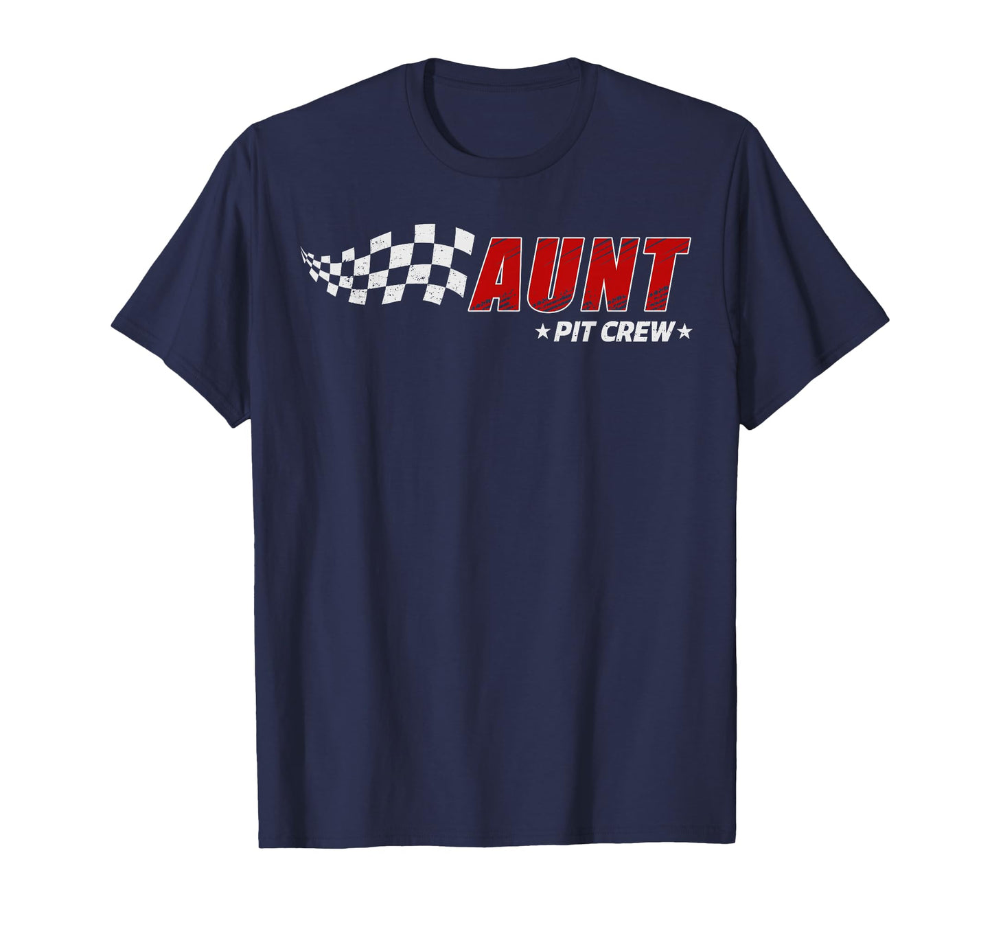 Aunt Pit Crew Race Car Birthday Family Matching Pit Crew T-Shirt