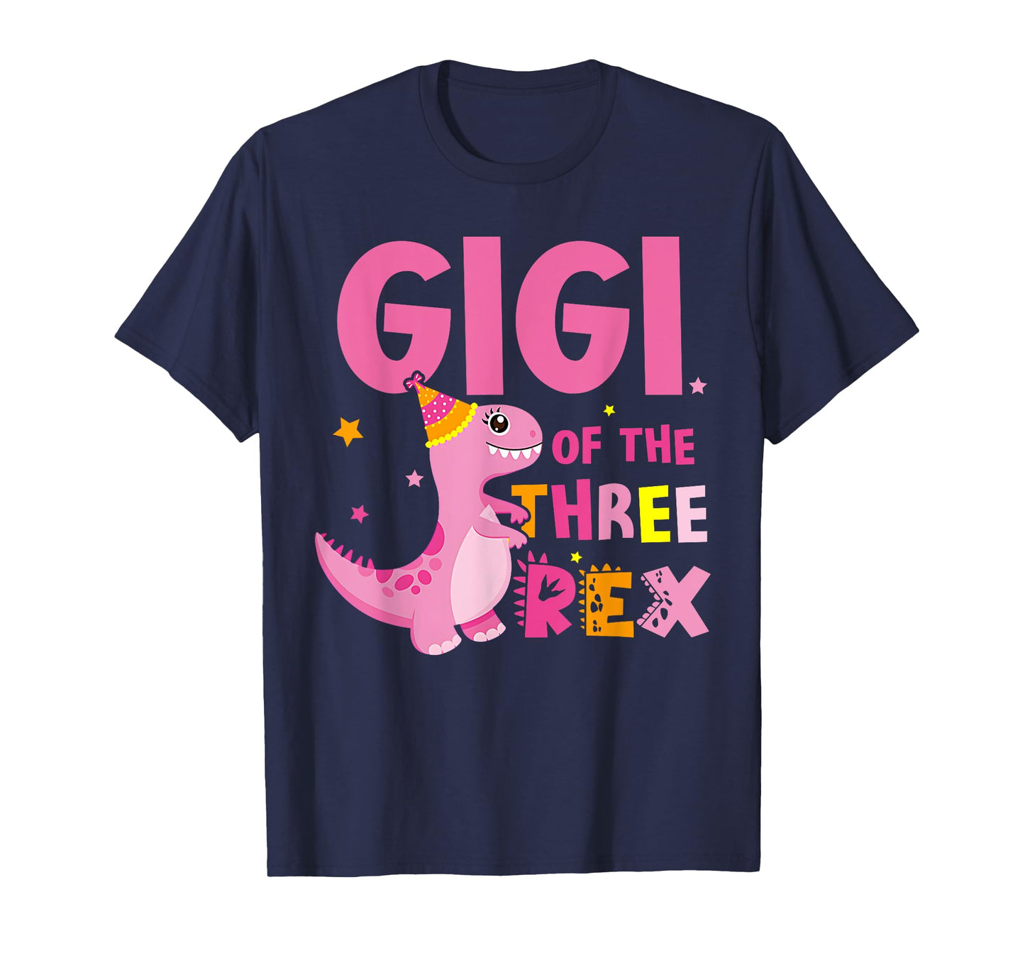 Gigi of the Three Rex Birthday Dinosaur Family Matching T-Shirt