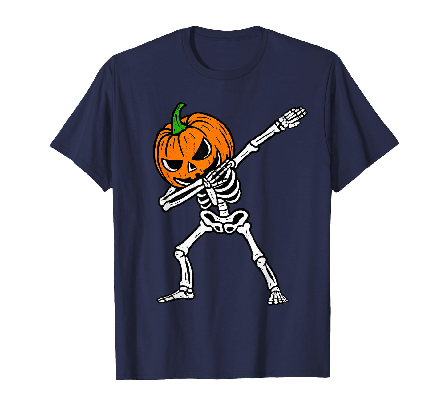 Dabbing Skeleton Pumpkin Halloween Costume Boys Teens Kids T-Shirt