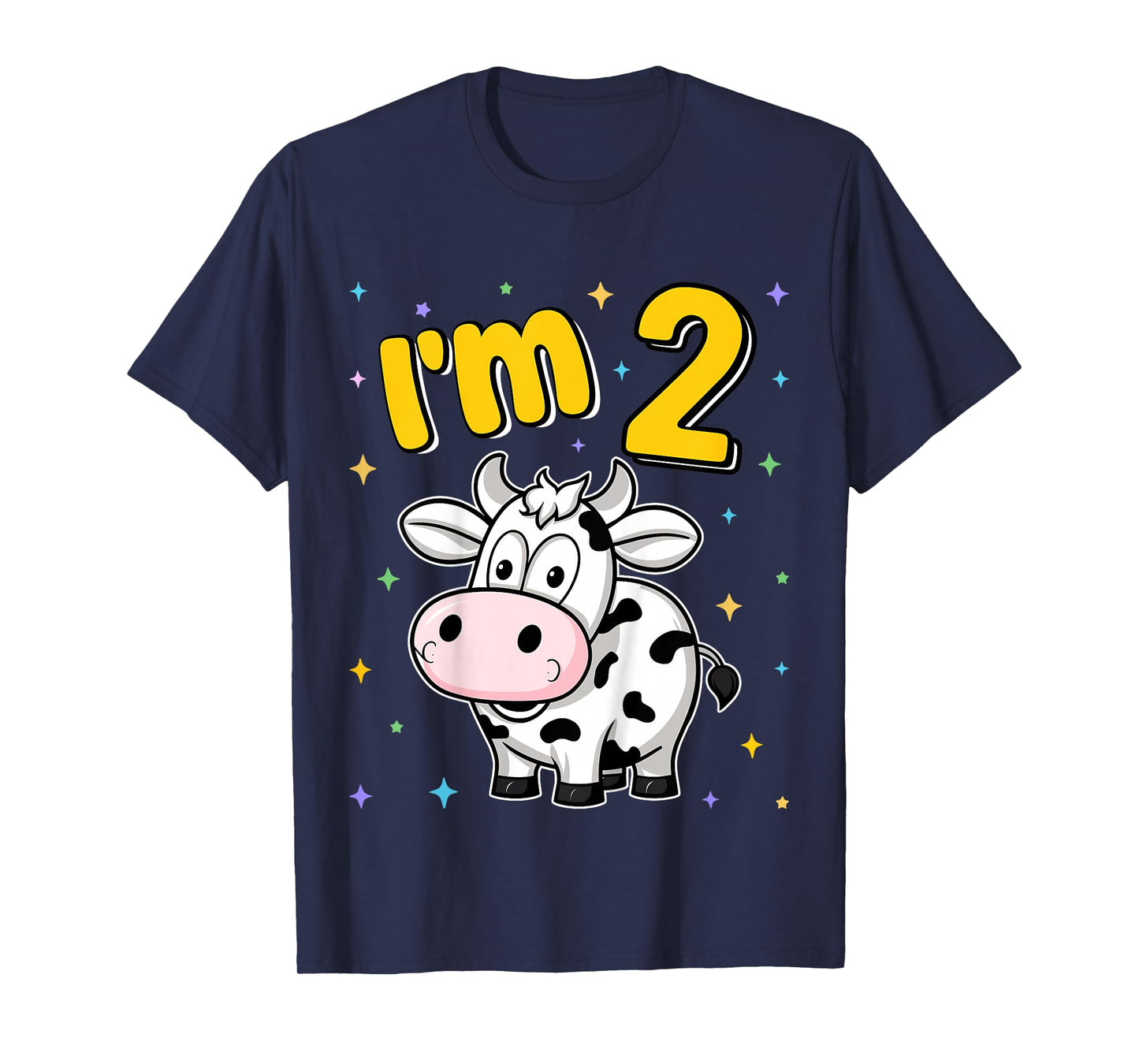 I'm 2 Cute Cow Two Years Old 2nd Birthday Cows Kids T-Shirt