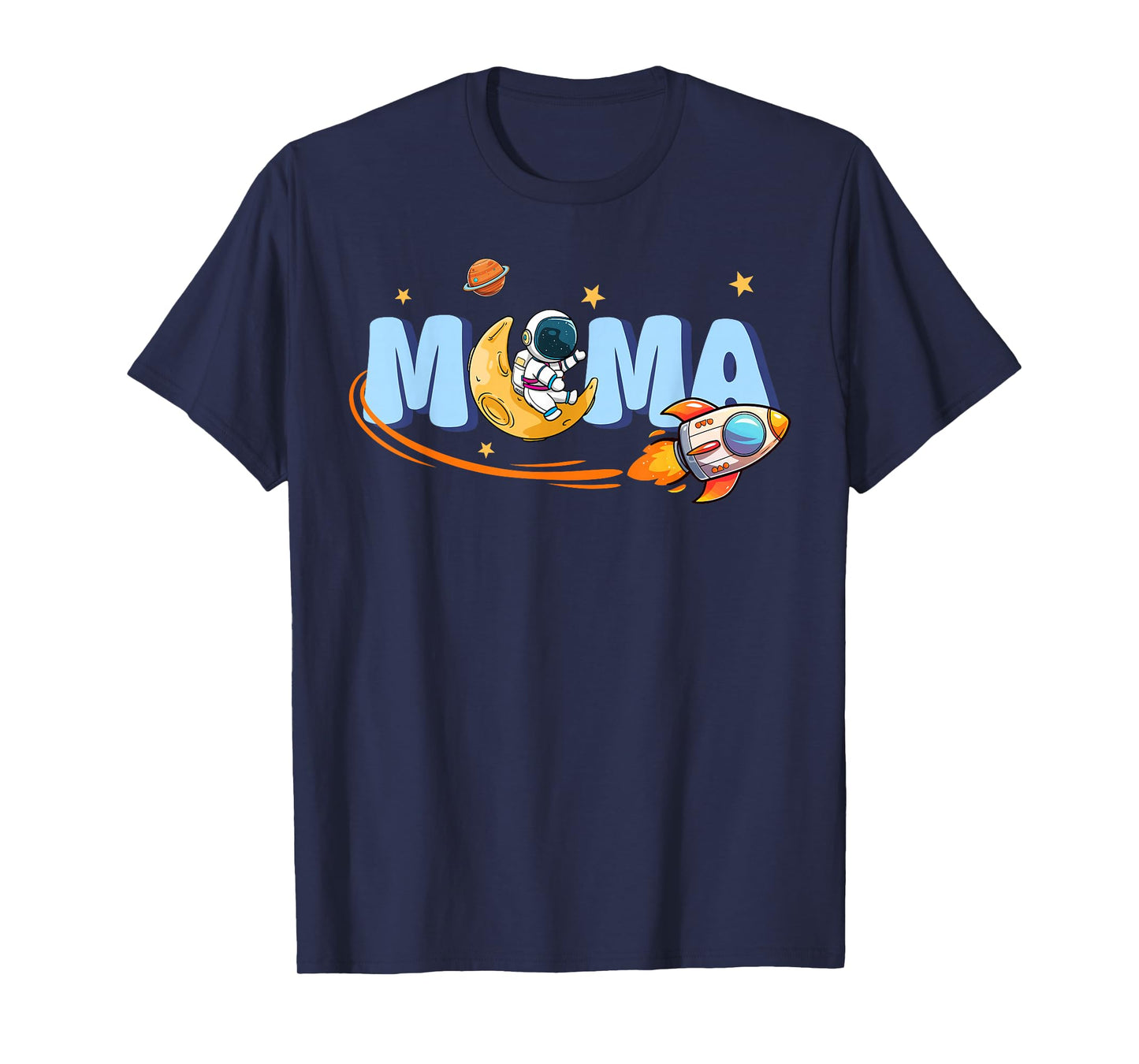 Mama of The Birthday Boys Space Astronaut Family Party Mom T-Shirt