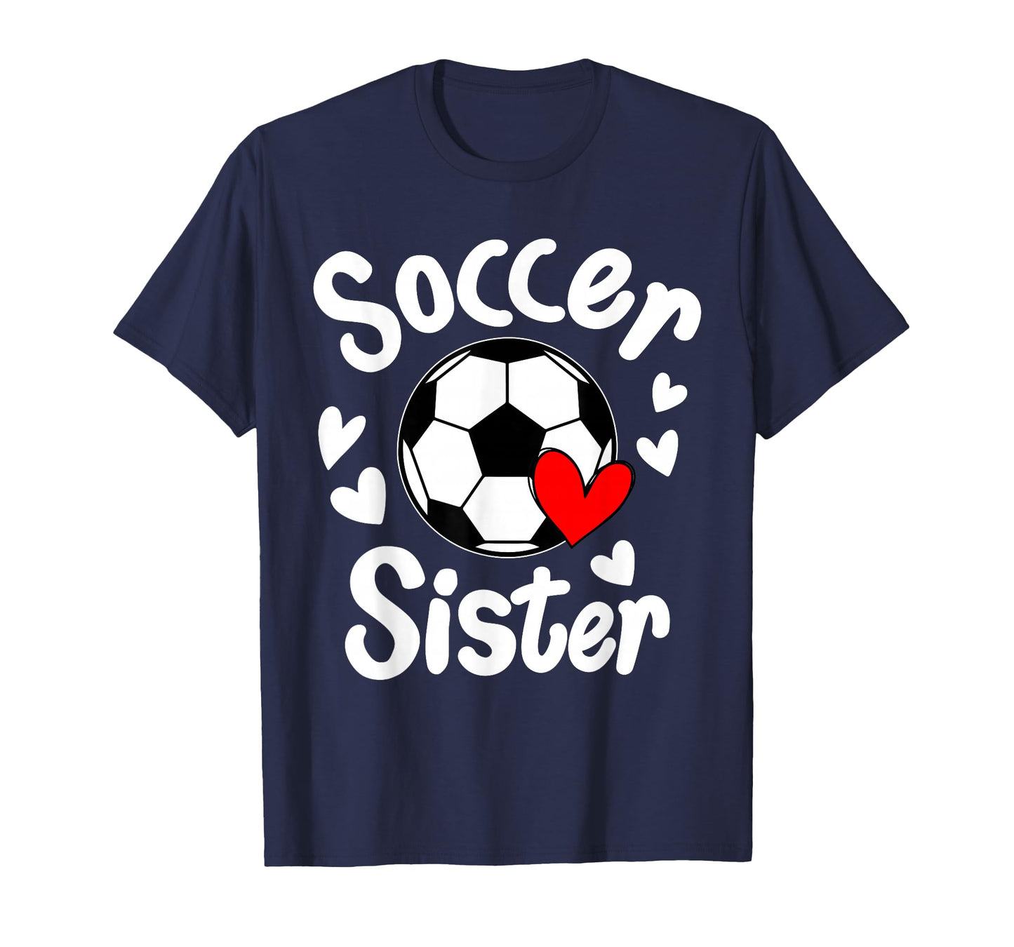 Soccer Sister Heart Big Sister Little Swing Brother Cute T-Shirt