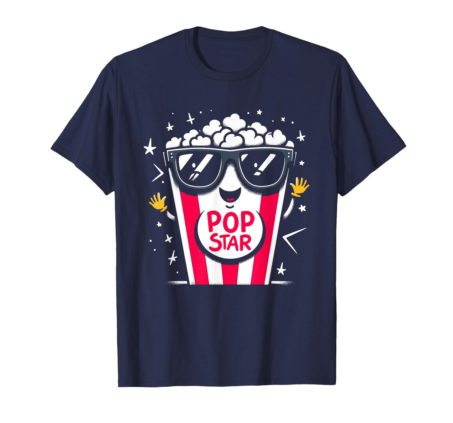 Popcorn Pop Star - Funny Graphic Popcorn Movie Lover T-Shirt