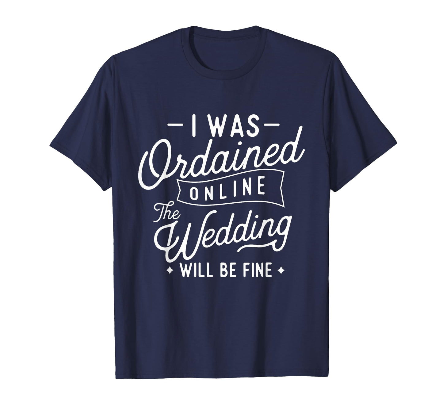 Online Ordained Minister T-Shirt - Classic Fit, Boat Neck, Short Sleeve, Black