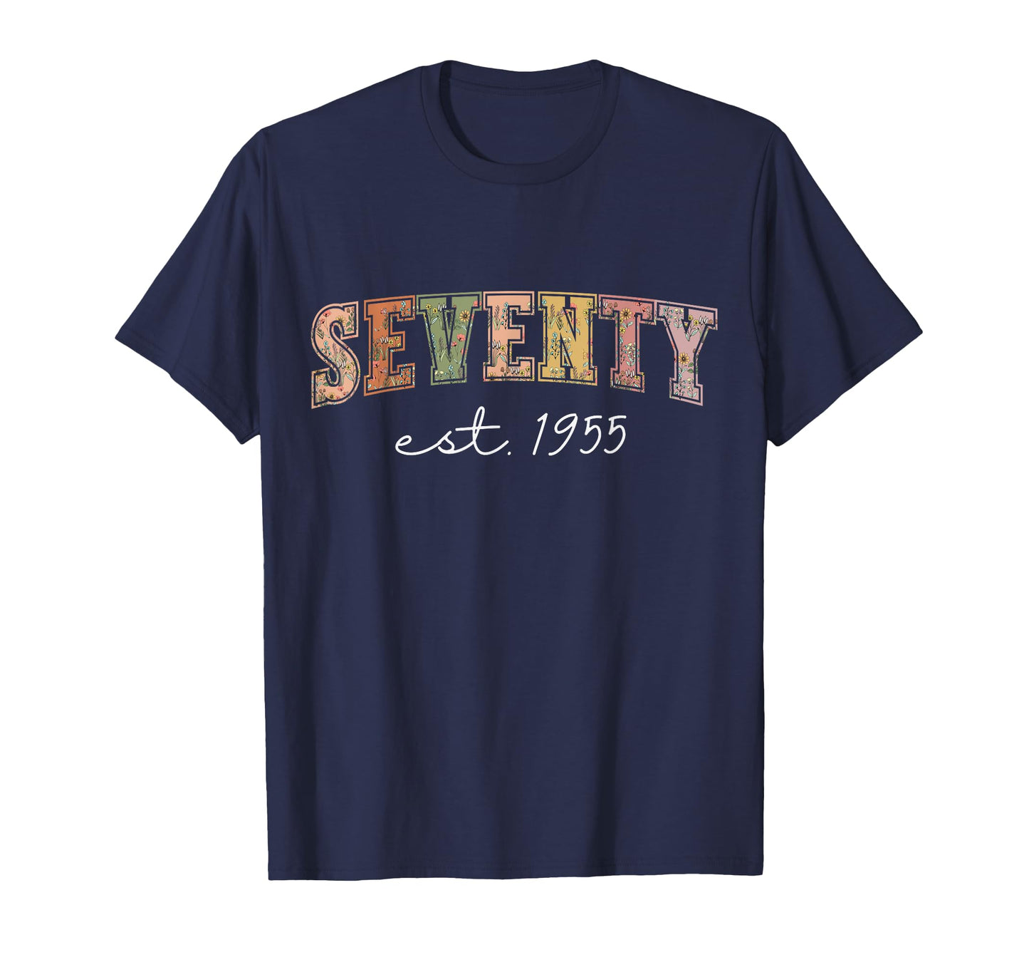 70 Years Old Vintage 1955 70th Birthday Tee Wildflower Women T-Shirt