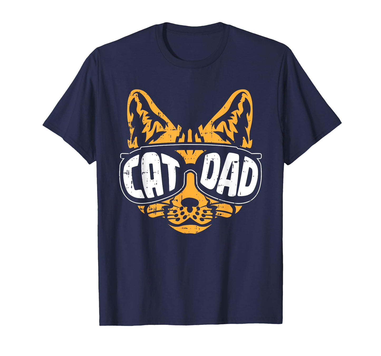 Cat Dad Fathers Day Kitten Lover Papa Grandpa Daddy Men T-Shirt