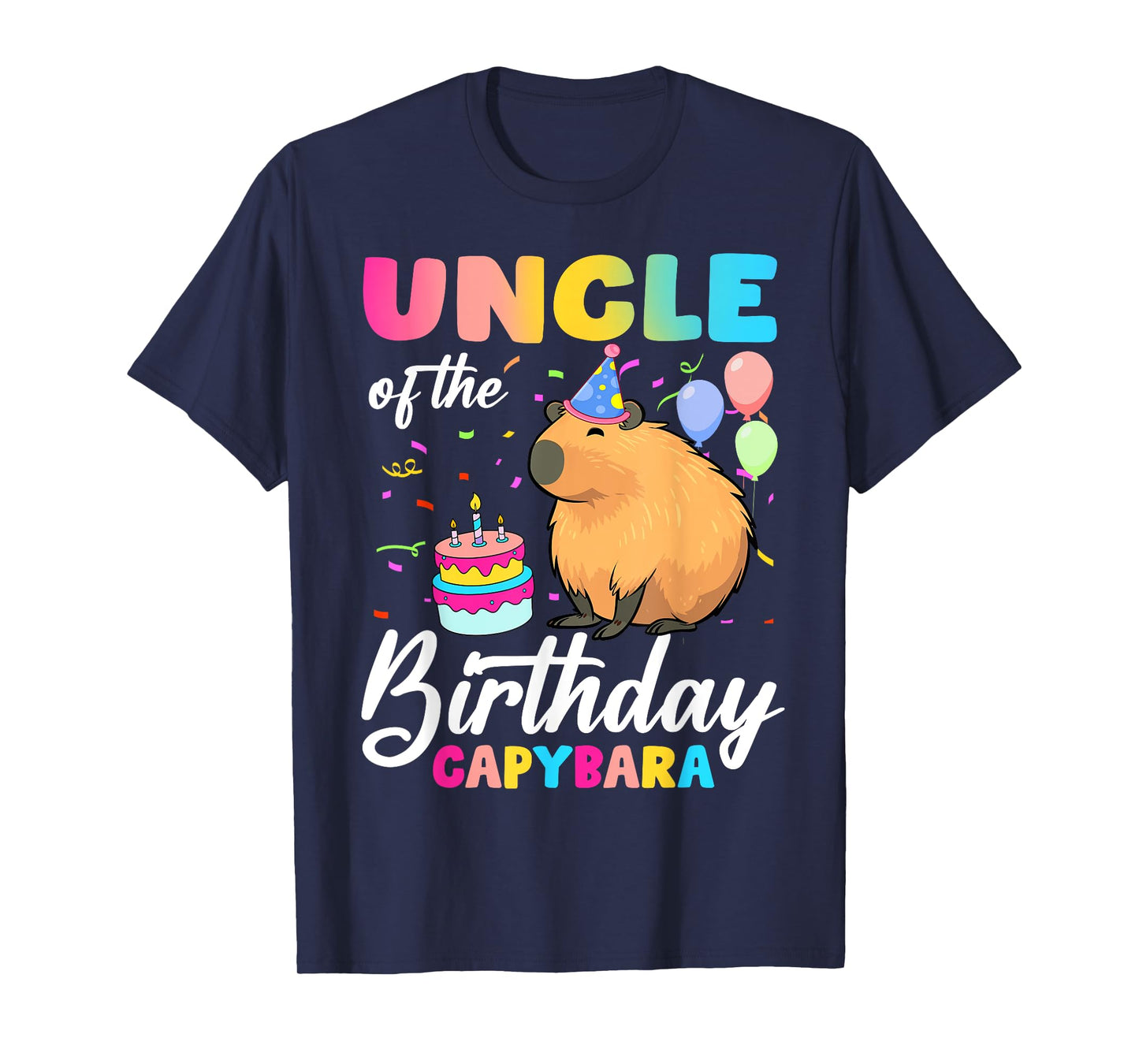 Uncle Of The Birthday Capybara Girl Bday Party Family T-Shirt