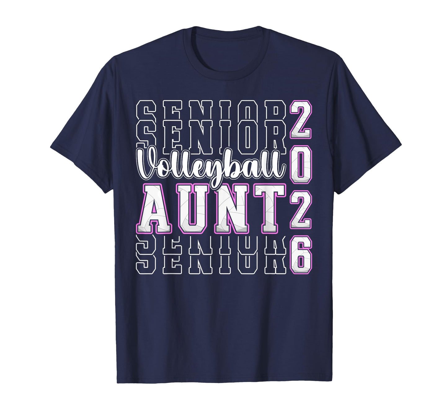 Volleyball Senior Aunt of A Senior Volleyball Player 2026 T-Shirt