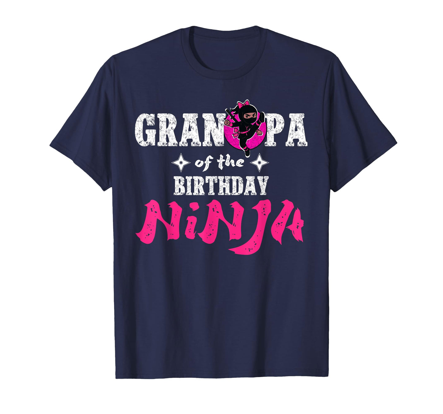 Grandpa of The Birthday Ninja Funny Girl Ninja Birthday T-Shirt