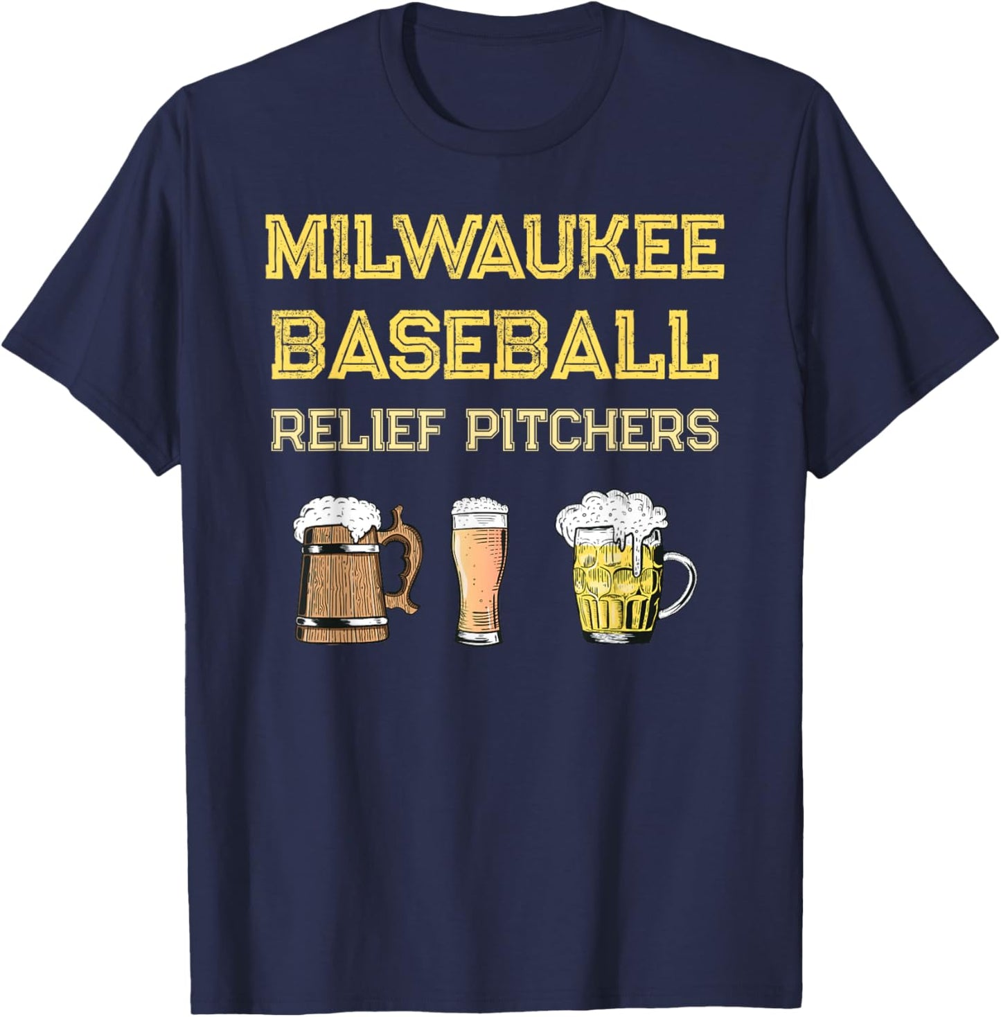 Classic Milwaukee Baseball & Beer Fan Retro Wisconsin T-Shirt