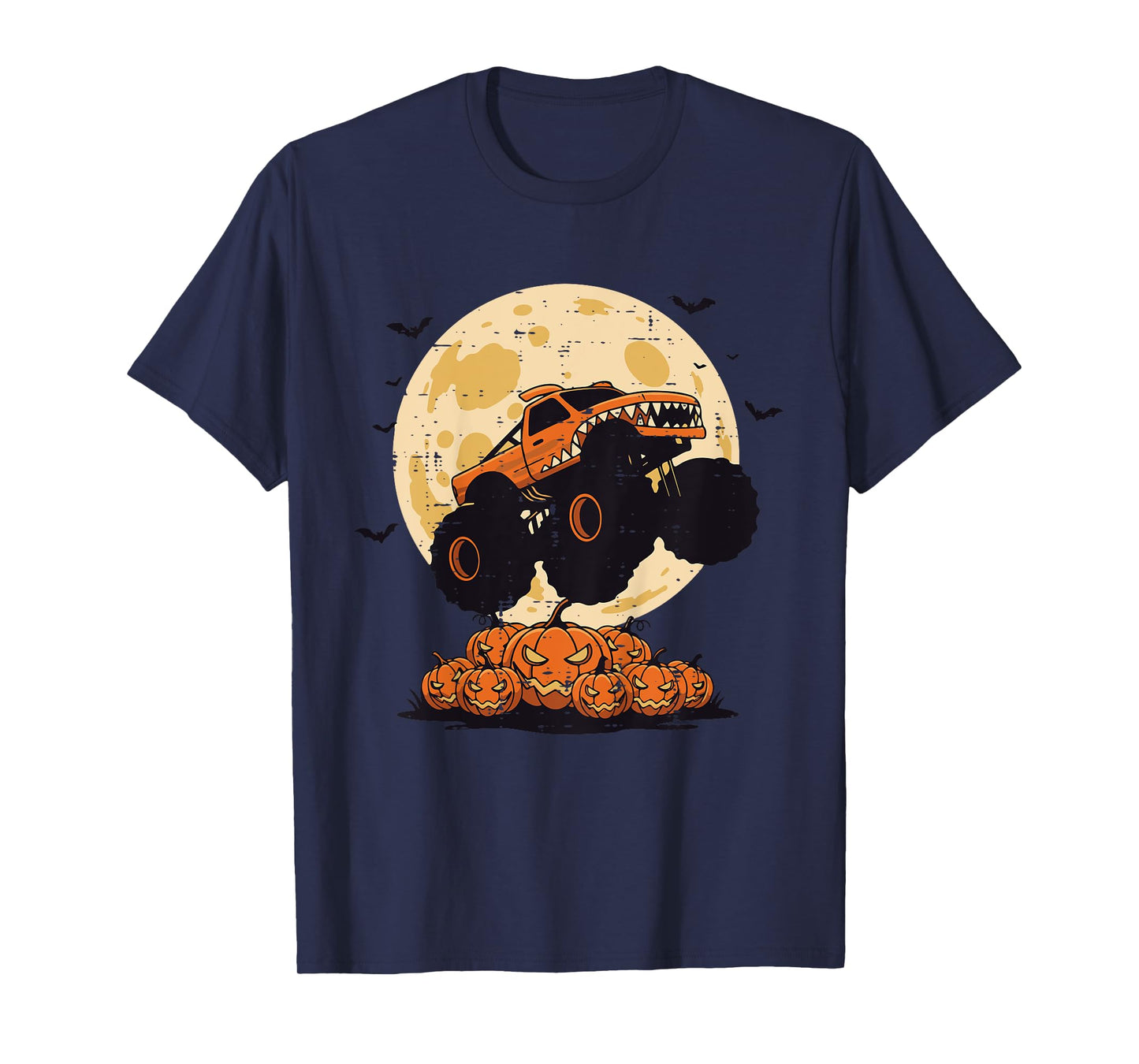 Kids Halloween Monster Truck Pumpkins Costume Boys Kids Toddler T-Shirt