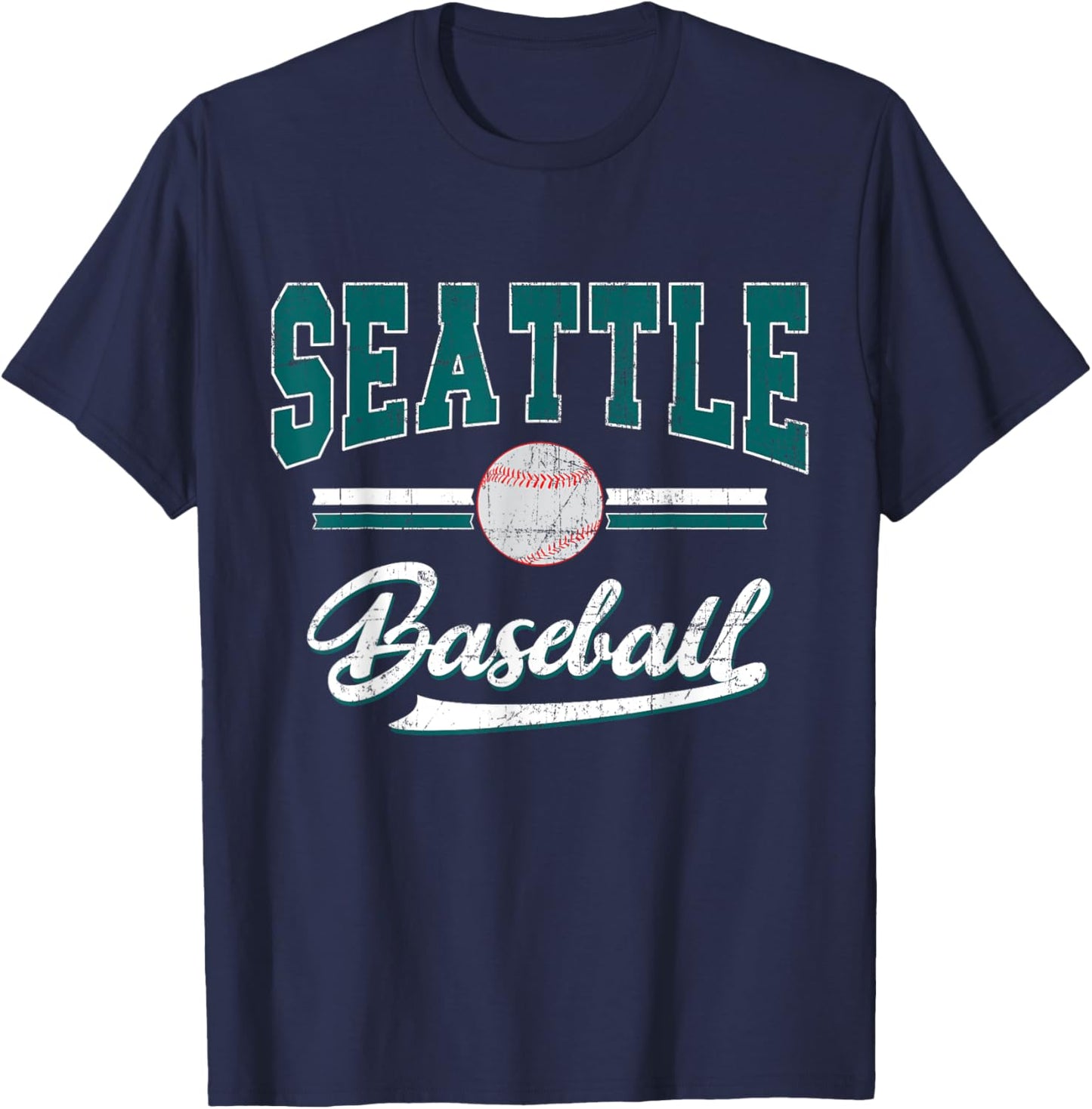 Retro Game Day Vintage Seattle Baseball T-Shirt