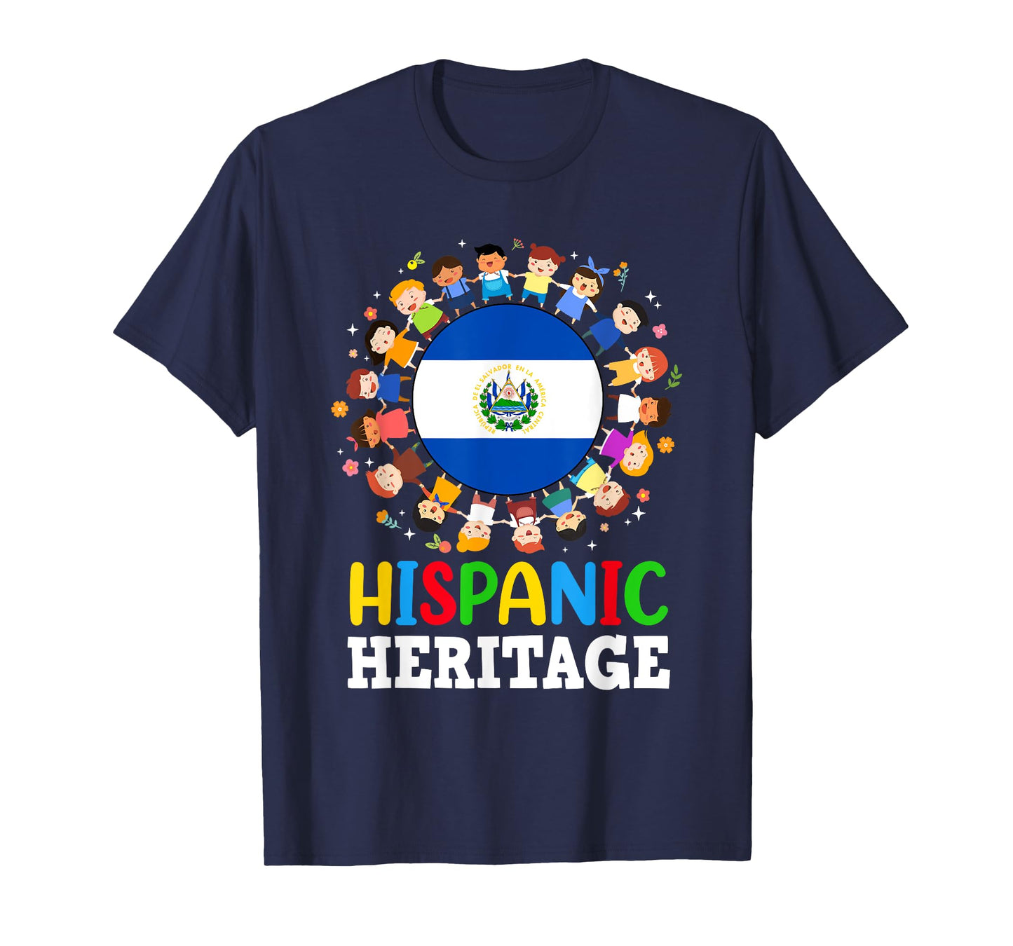 Hispanic Heritage Month Salvadoran Flag El Salvador Boy Girl T-Shirt