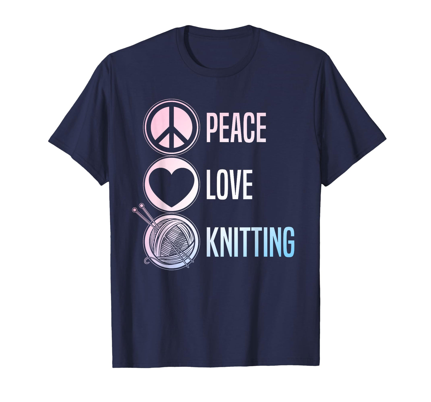 Funny Knitting Art For Women Men Knit Yarn Lover Knitter T-Shirt