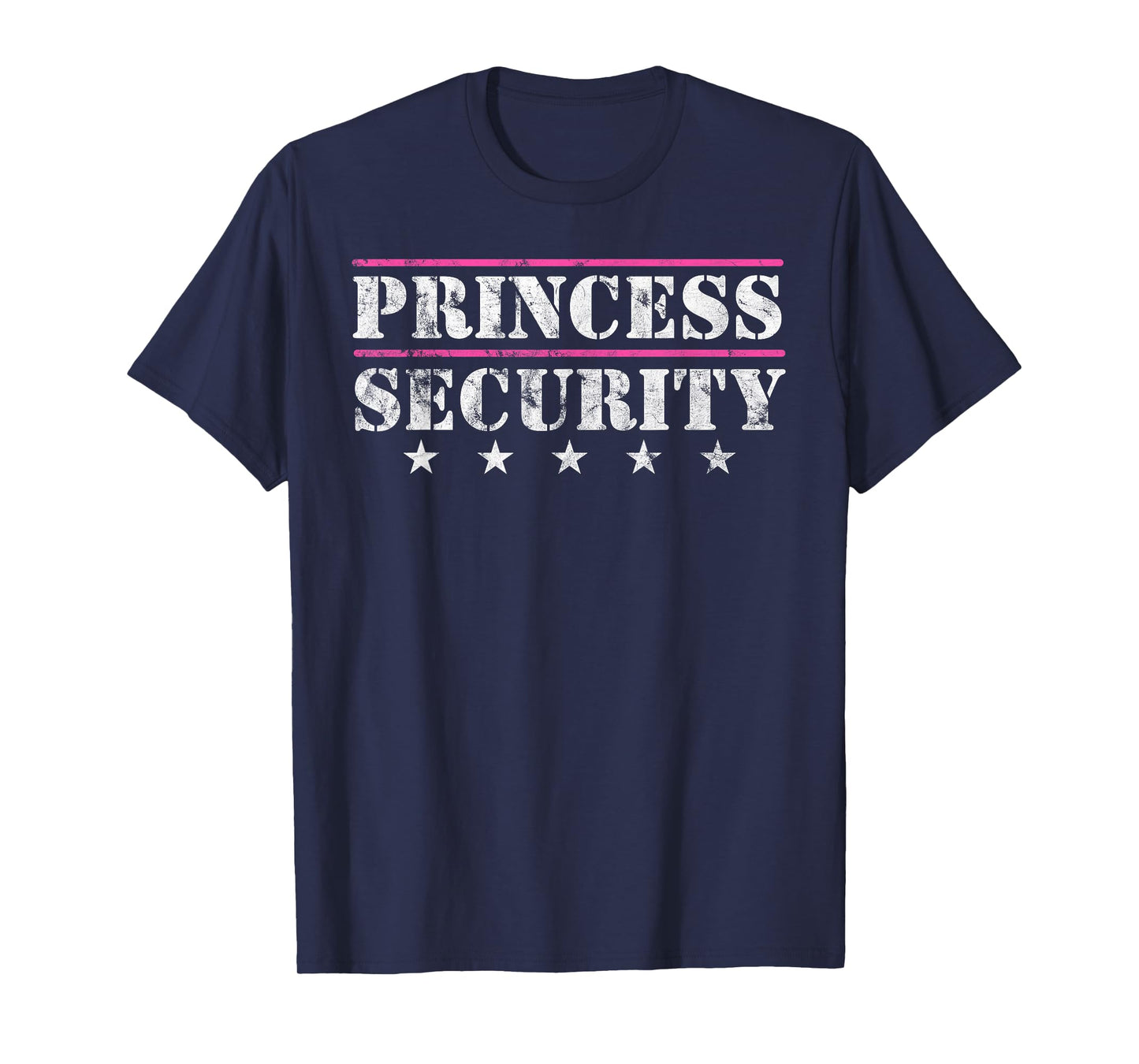 Family Matching Team Girl for Boyfriend Father Princess Security Birthday Party Funny Dad Mom Daughter T-Shirt - Black, Small