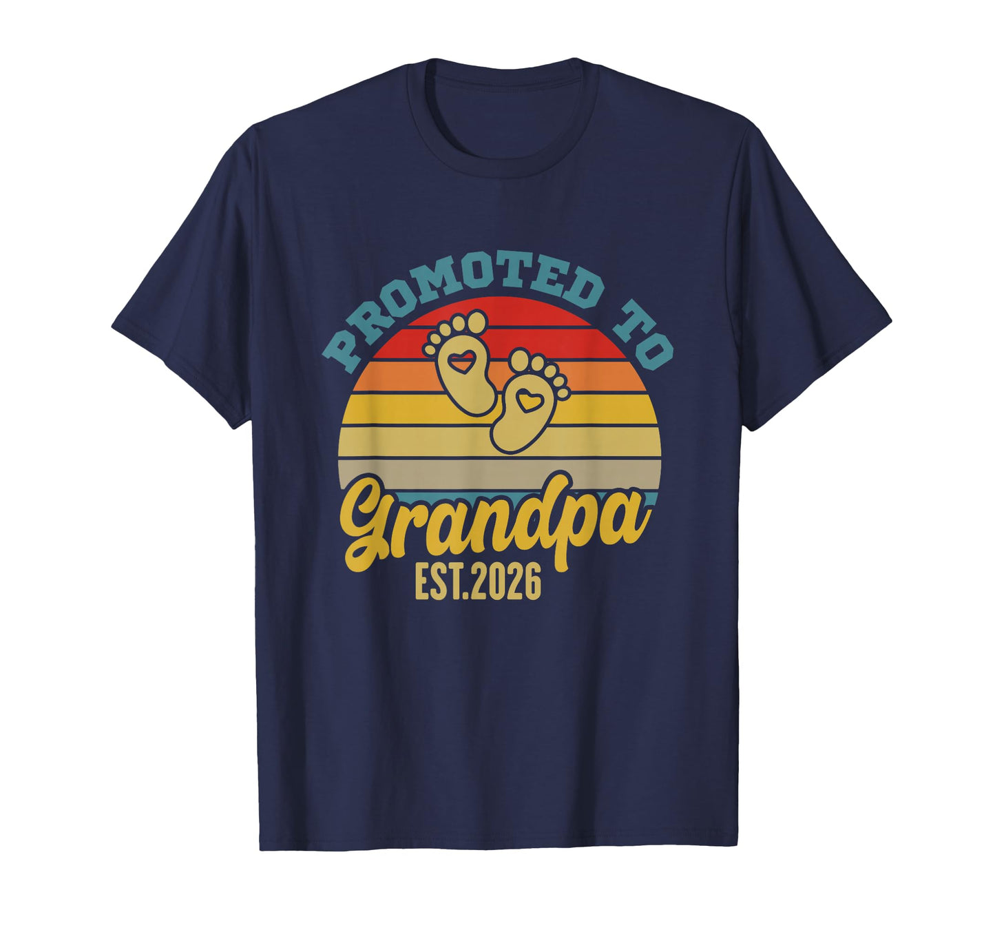 Promoted To Grandpa Est 2026 Great Grandpa Pregnancy Reveal T-Shirt