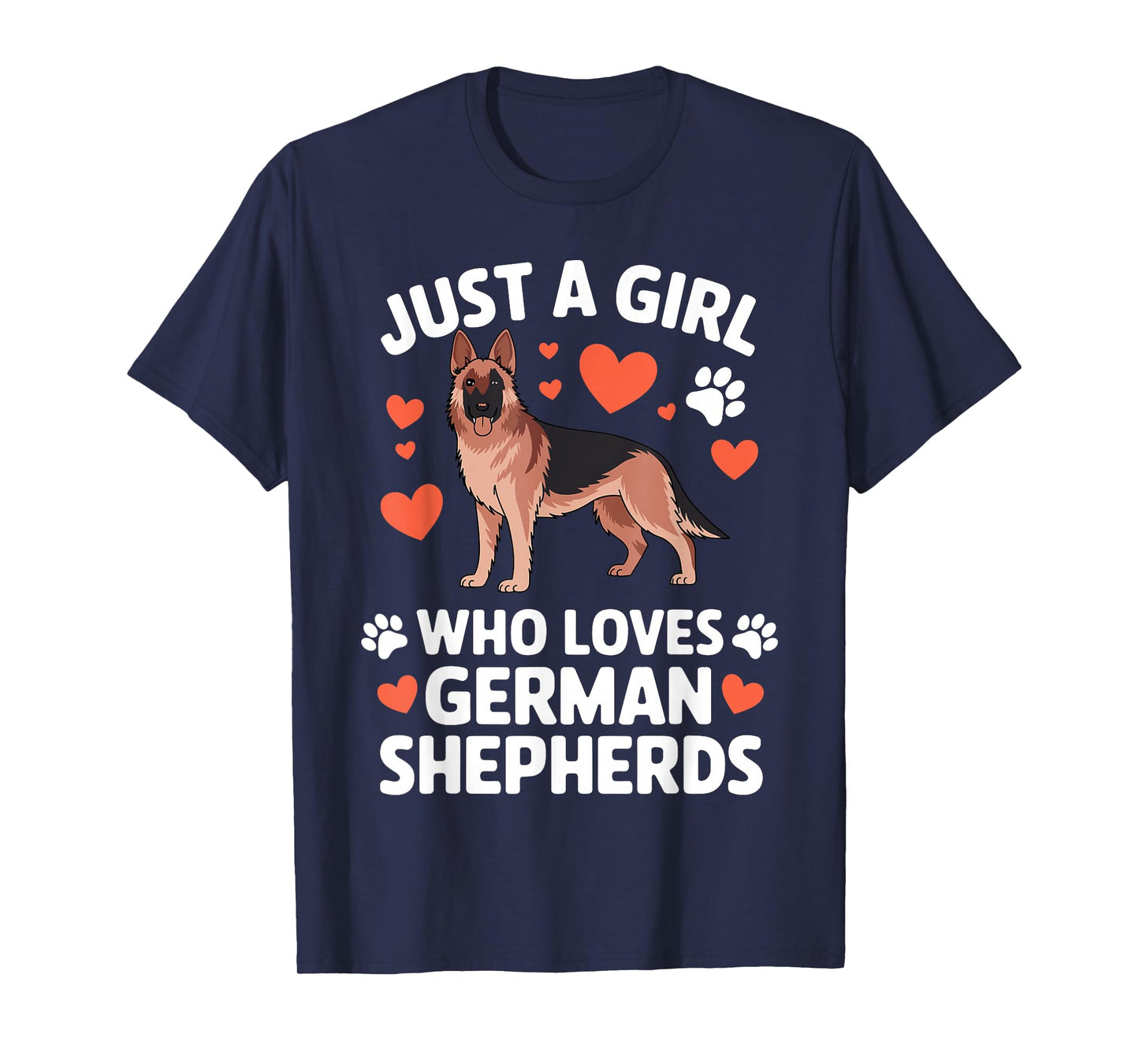 German Shepherd Art for Women Girls German Shepherd Lover T-Shirt