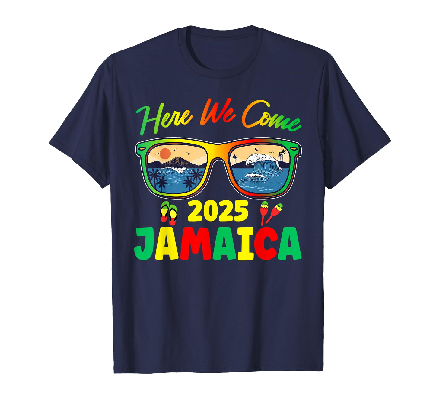 Jamaica 2025 Here We Come Matching Family Dream Vacation T-Shirt