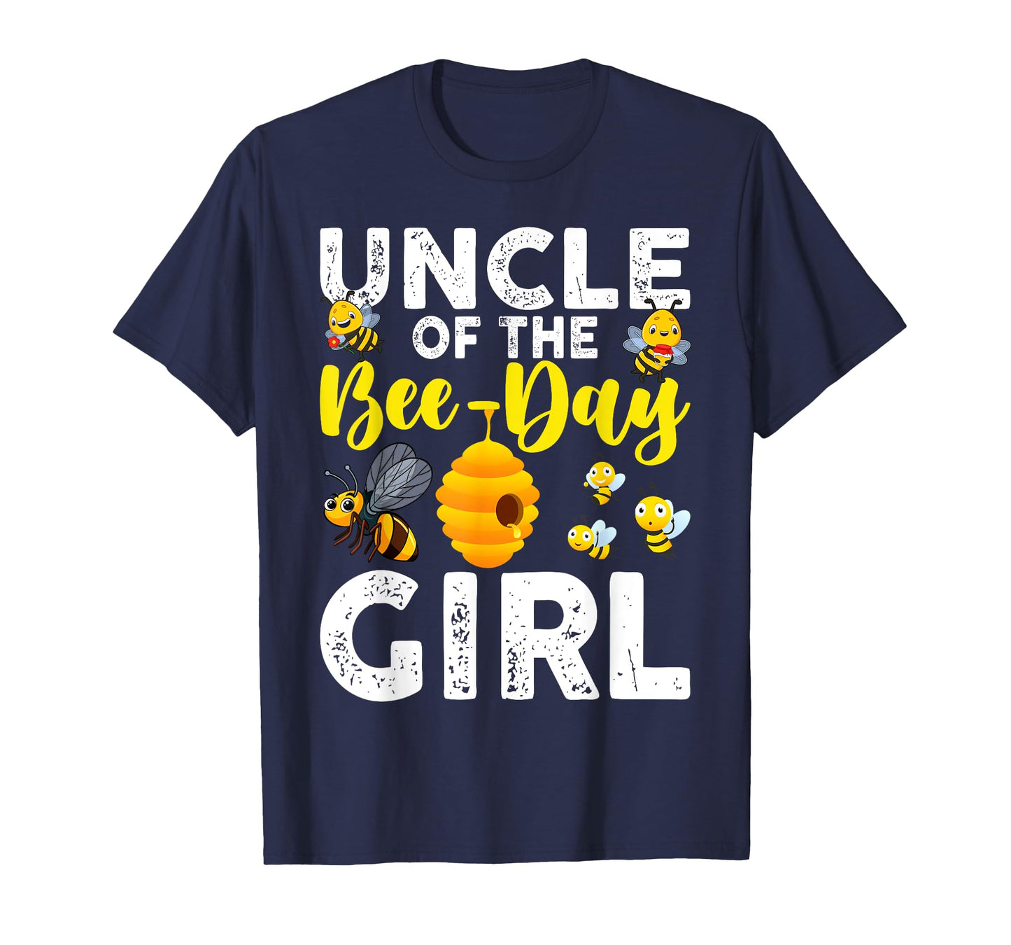 Uncle of the Bee-Day Girl Bee Birthday Party Matching Family T-Shirt