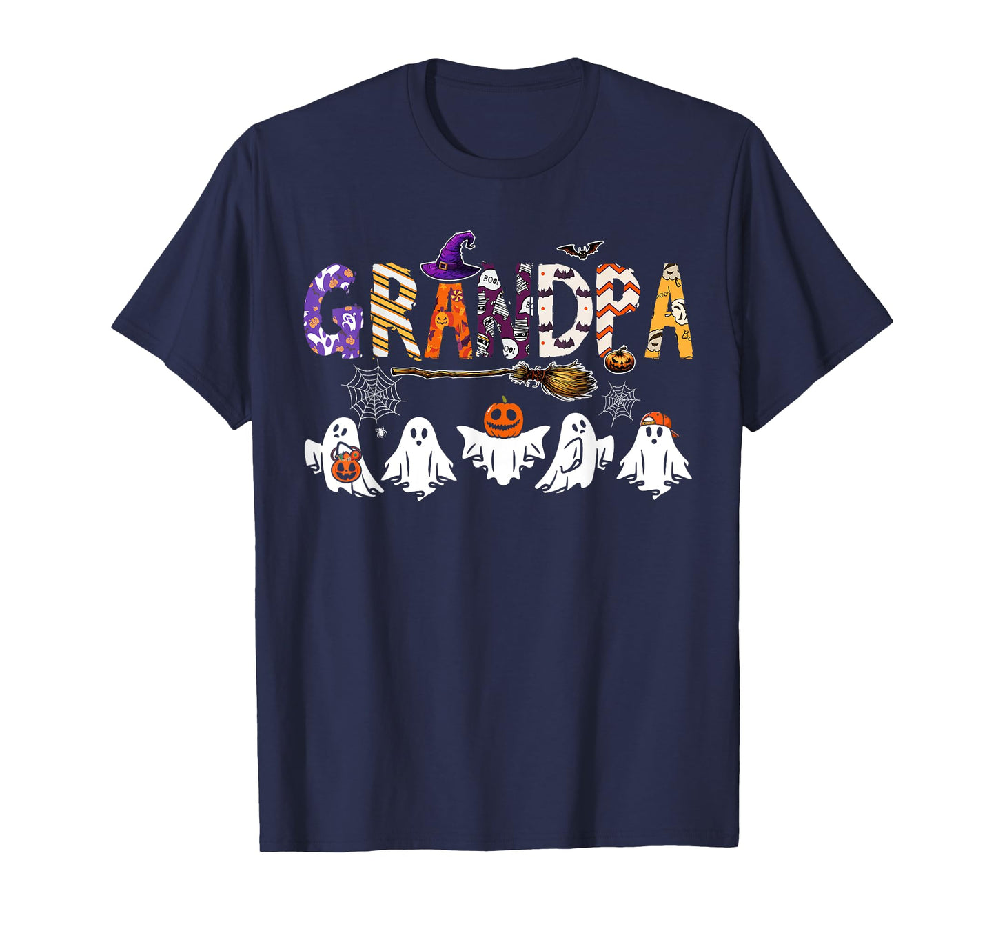 Grandpa Halloween Boo Ghost Horror Costume Funny Party T-Shirt
