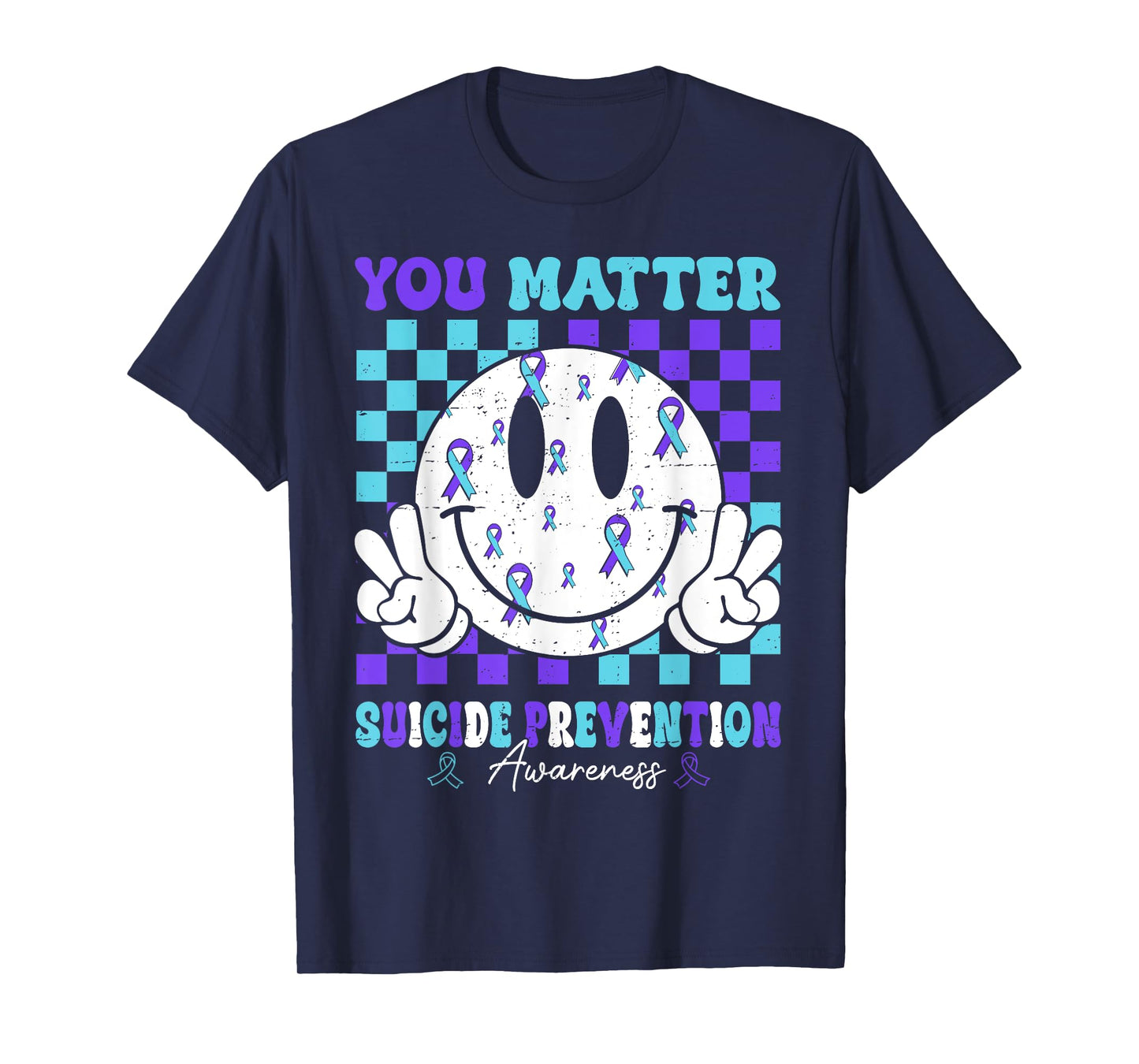 You Matter Teal Purple Ribbon Suicide Prevention Awareness T-Shirt