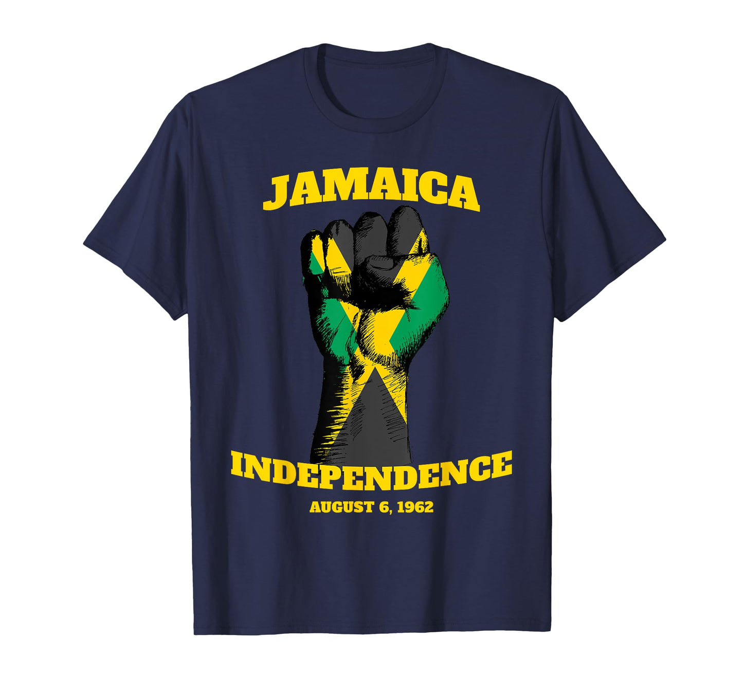 Jamaica Fist Independence Day Jamaican Pride Jamaica Flag T-Shirt