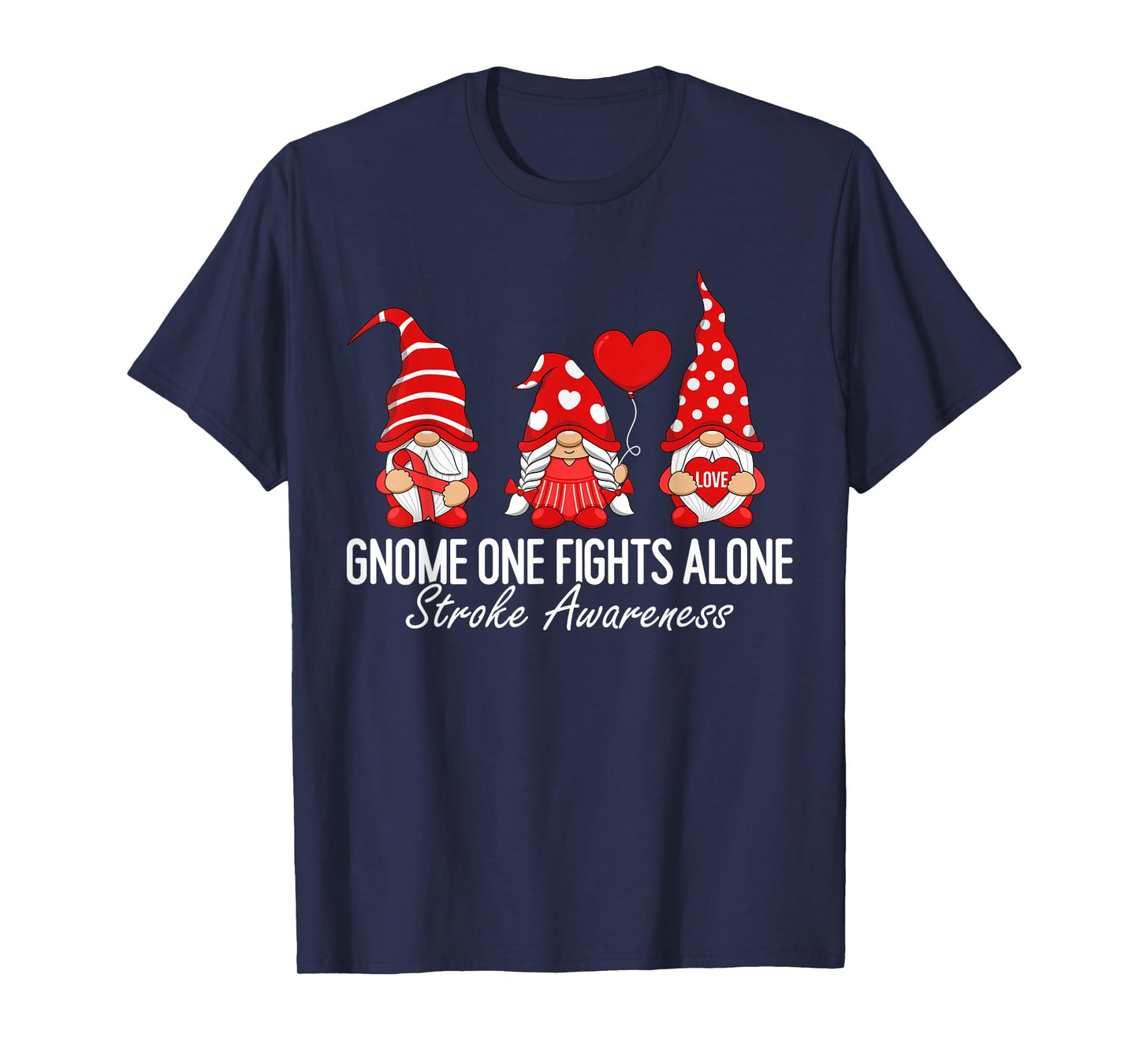Stroke Awareness Support Squad In May We Wear Red Ribbon T-Shirt