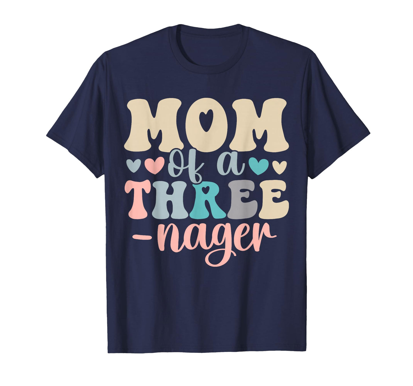 Mom Of A Threenager 3rd Birthday Matching Family Boho T-Shirt