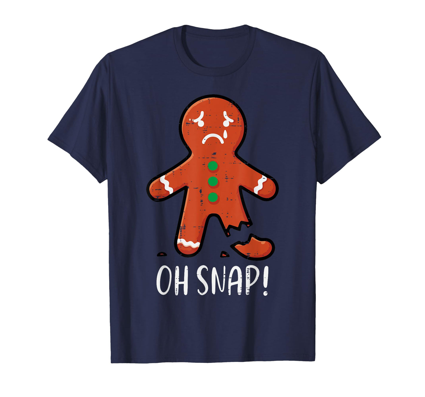 Christmas Gingerbread Broken Leg Oh Snap Xmas Men Women Kids T-Shirt