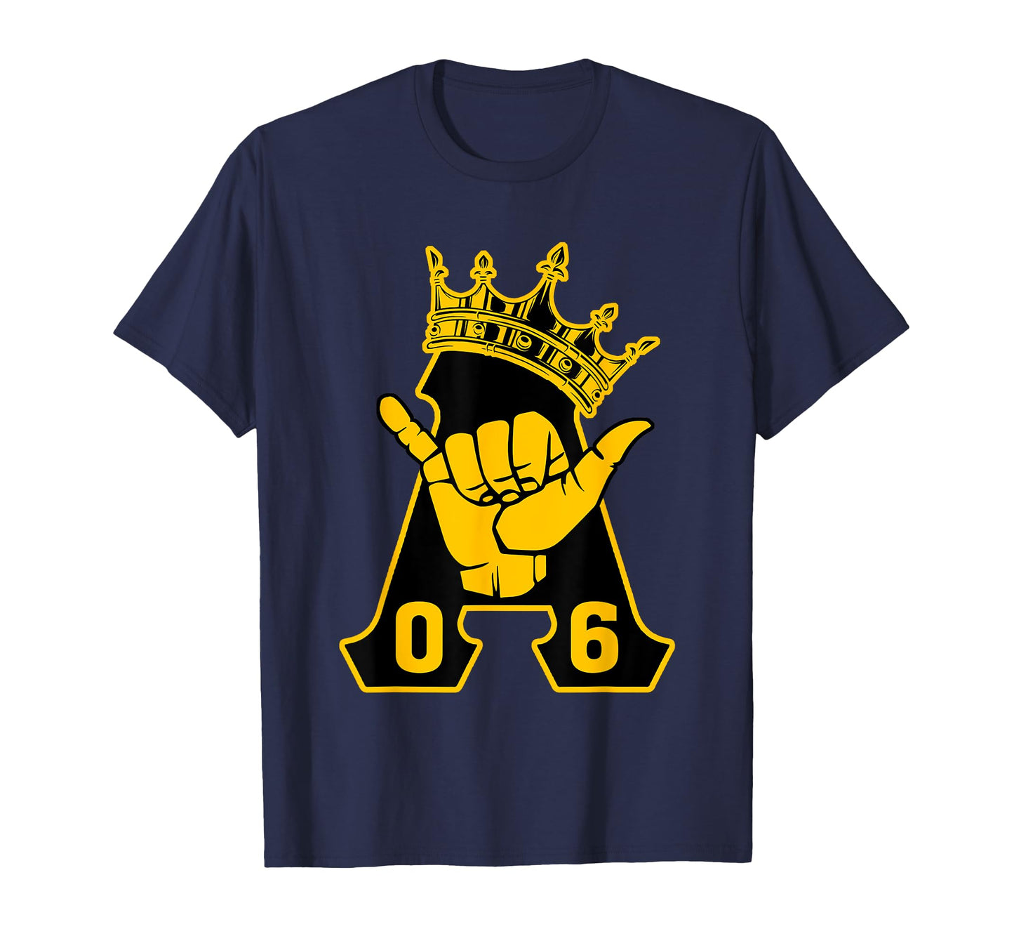 Mens Alpha African 1906 Fraternity Hand Sign Crown T-Shirt