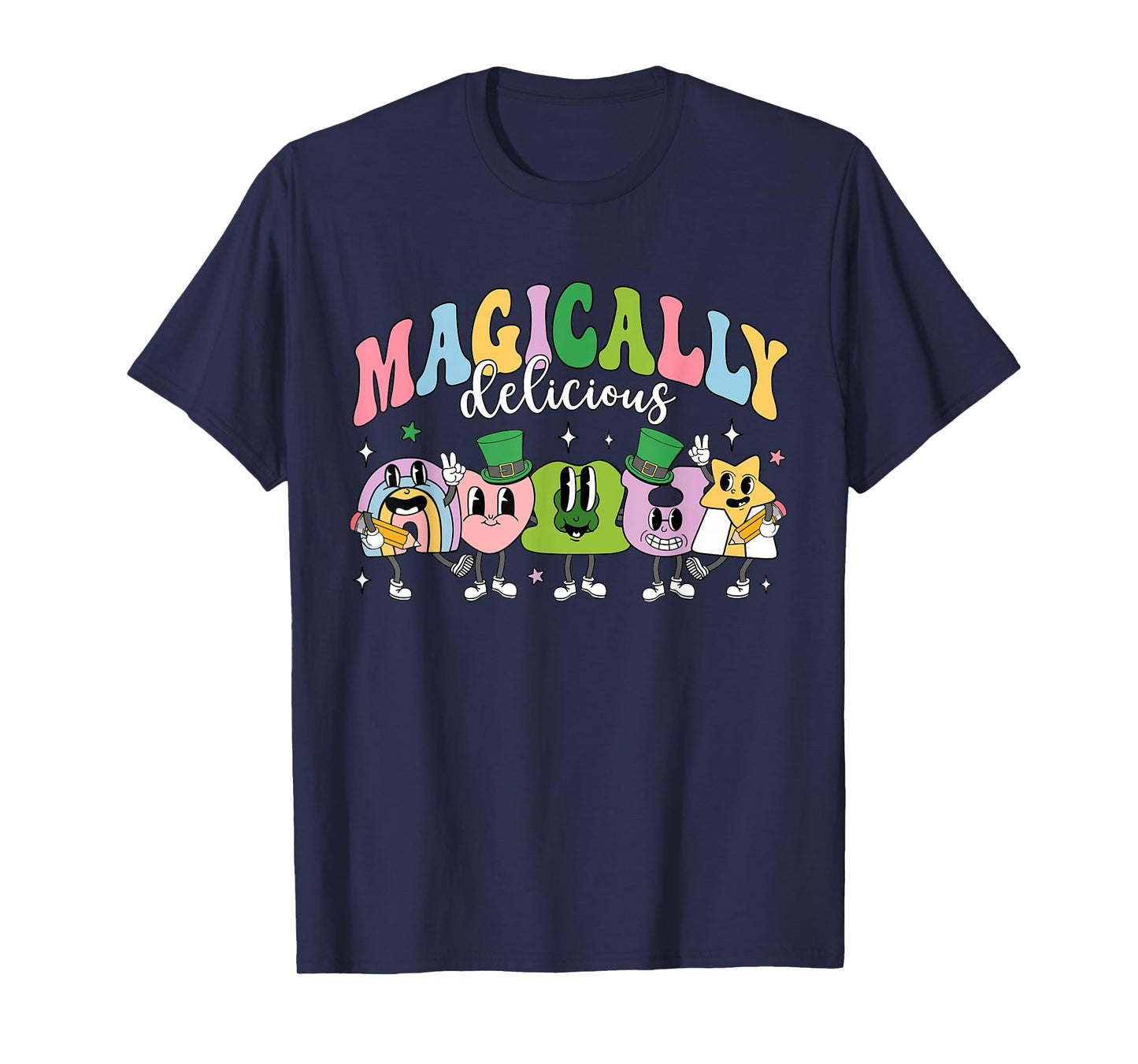 Lucky Cereal Marshmallow Shapes Magically Charms Delicious T-Shirt