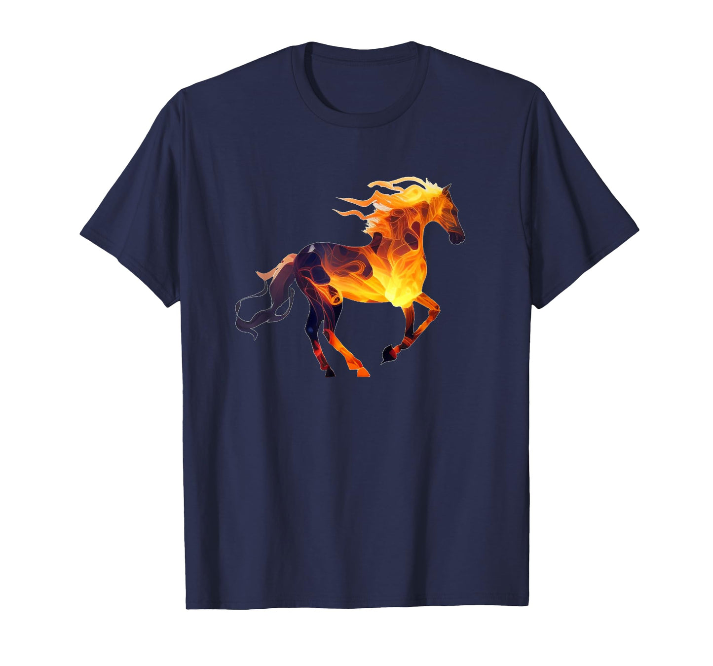 Funny running Fire Horse for burning Horse love T-Shirt