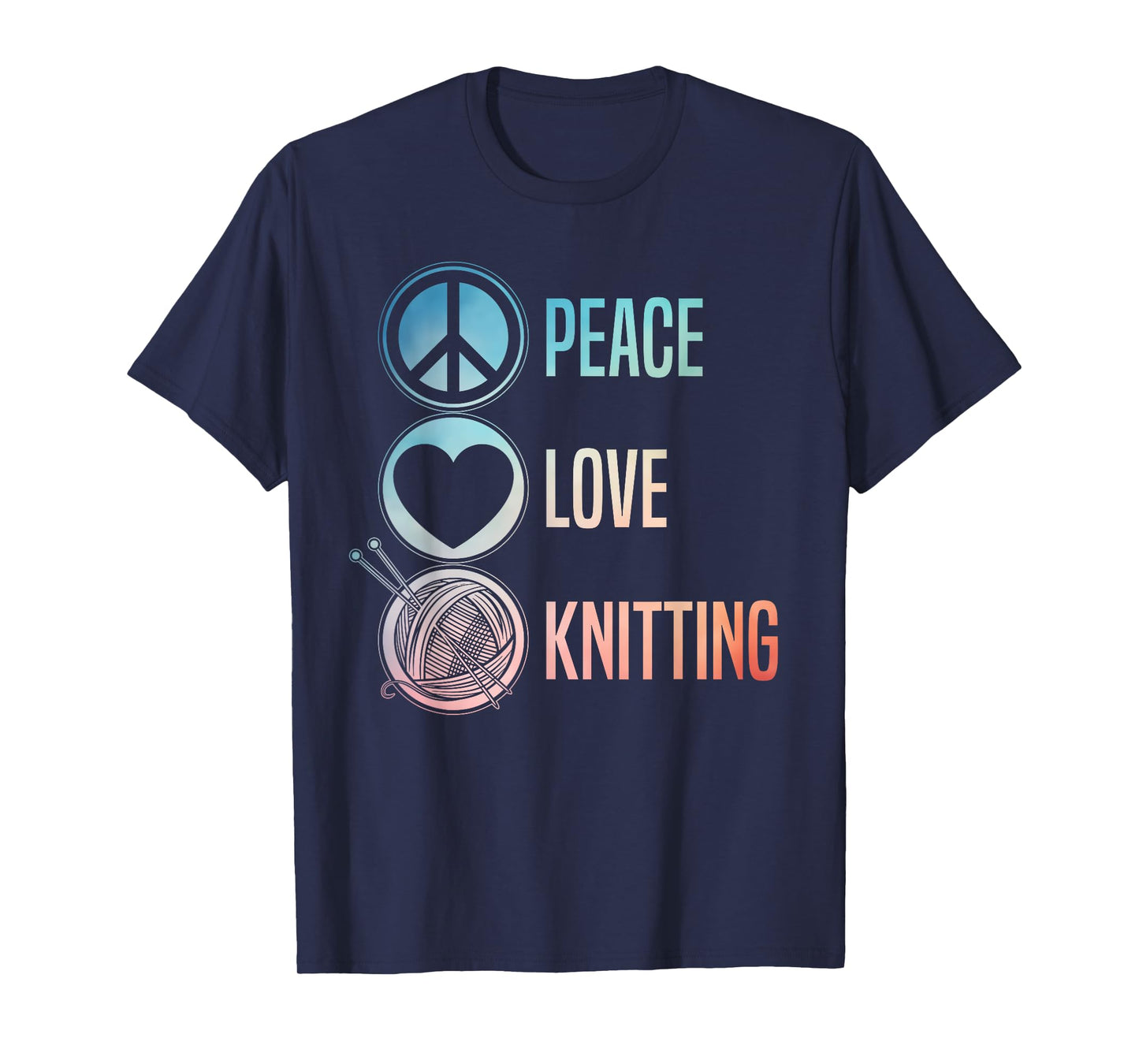 Funny Knitting Art For Women Men Knit Yarn Lover Knitter T-Shirt
