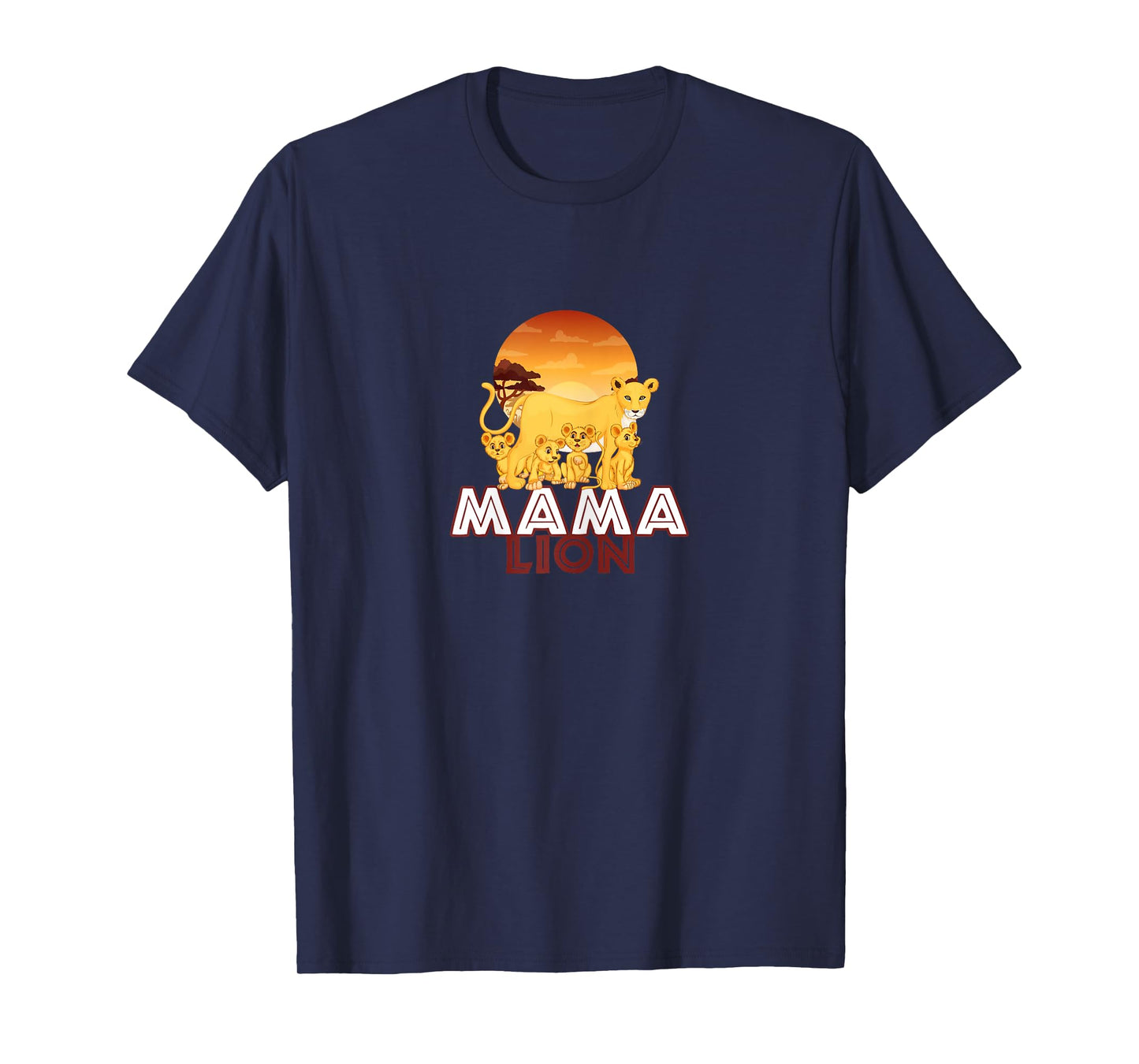 Mama Lion T-Shirt - Big Cat Family Mother Children Tee T-Shirt