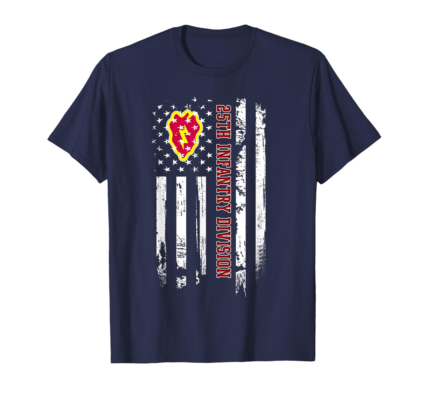 25th Infantry Division American Flag Military Veterans Day T-Shirt