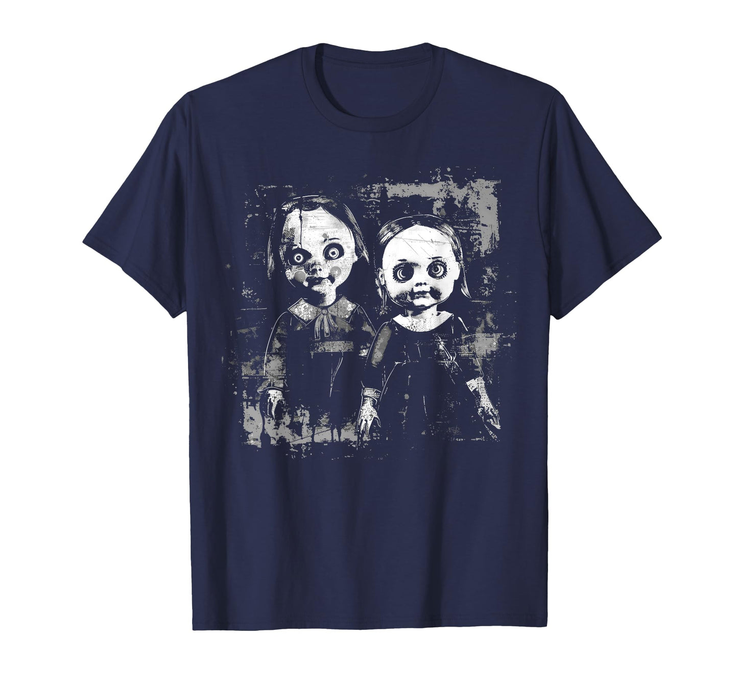 Horror Haunted Doll Creepy Toy Halloween Goth Alt Scary Emo T-Shirt, Small, Black
