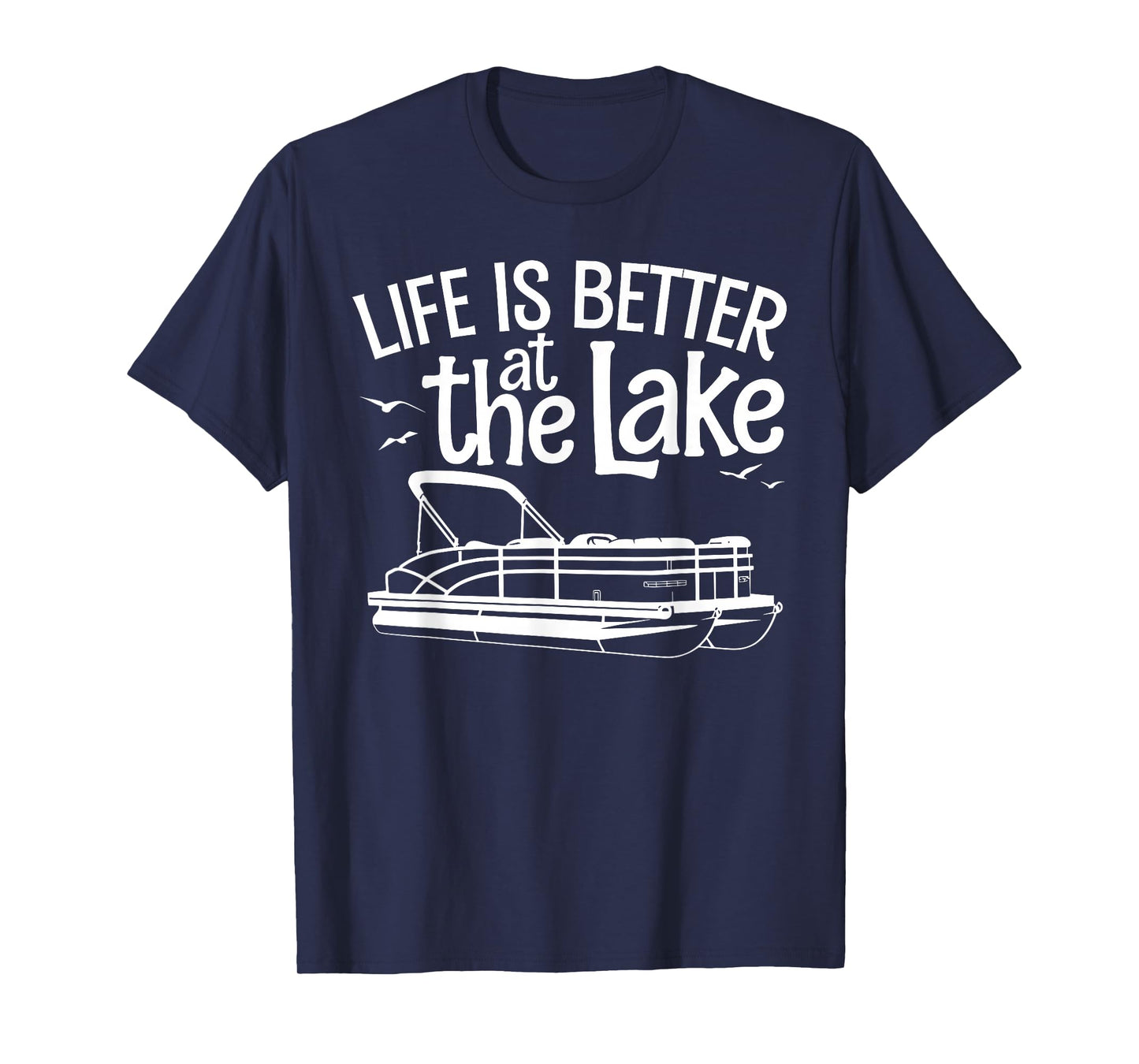 Funny Pontoon Boat Art For Men Women Pontoon Boat Captain T-Shirt