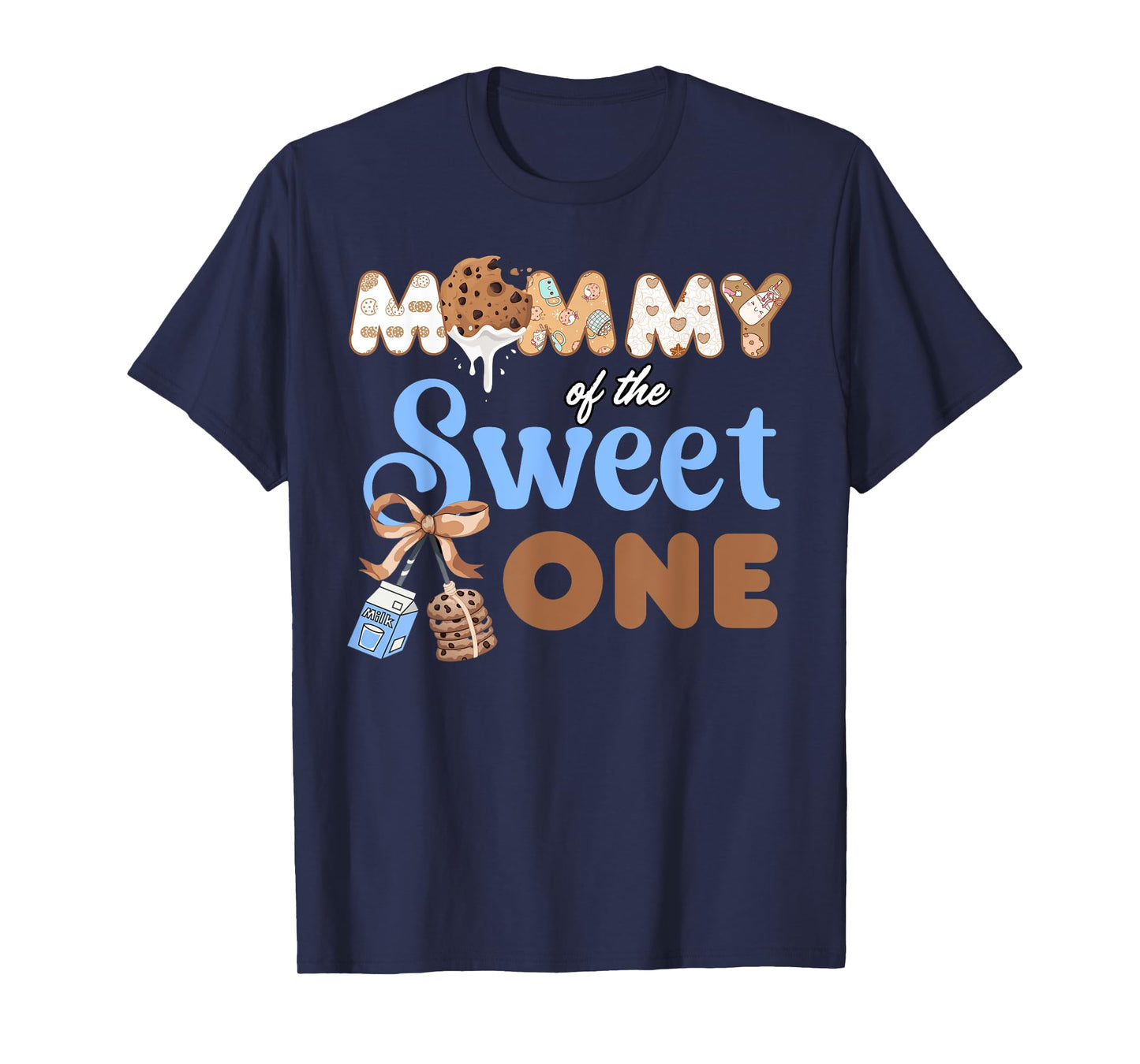 Mommy Of the Sweet One Cookies and Milk 1st Birthday T-Shirt