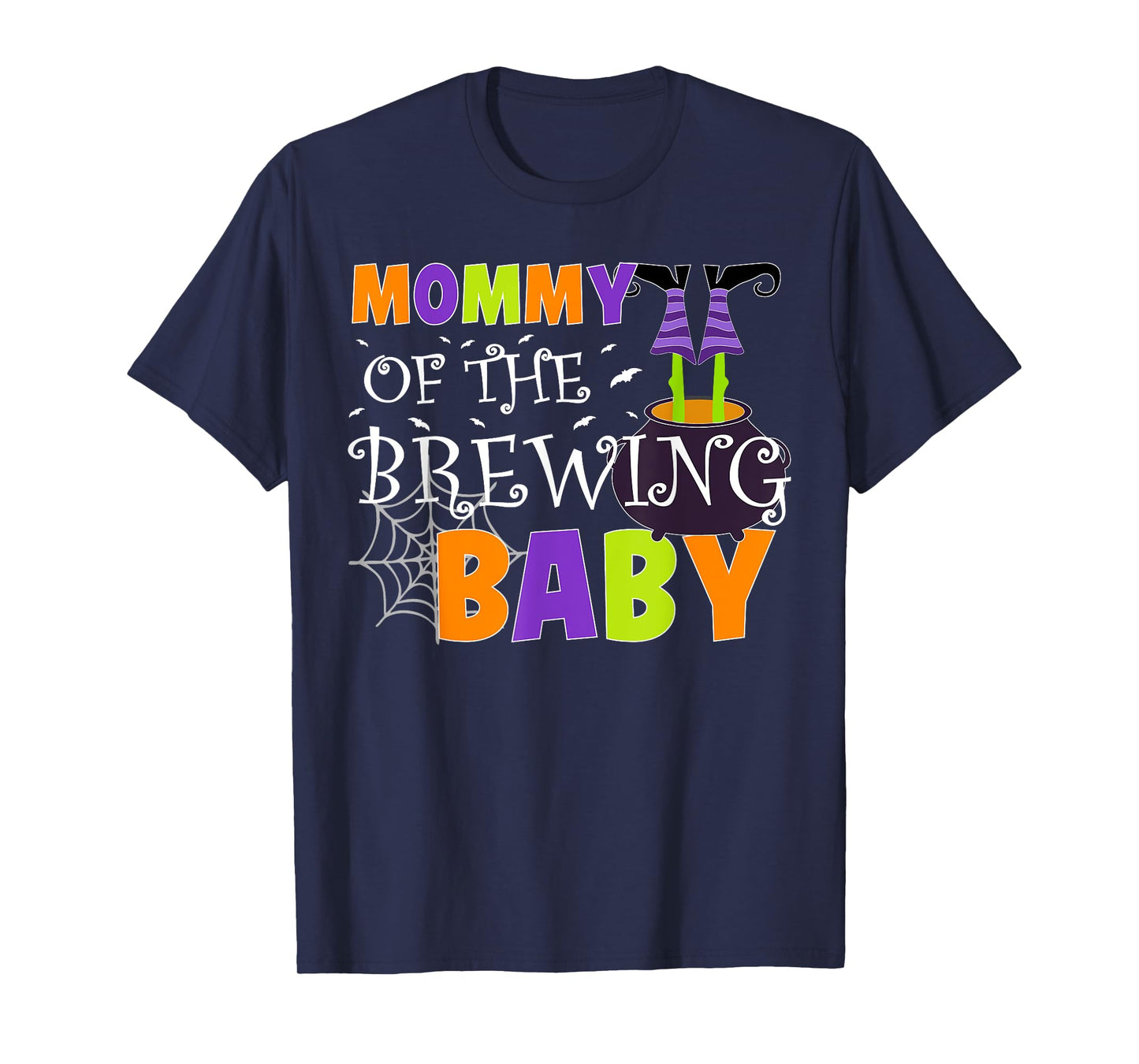 Mommy Of The Brewing Baby Halloween Witch Baby Shower T-Shirt