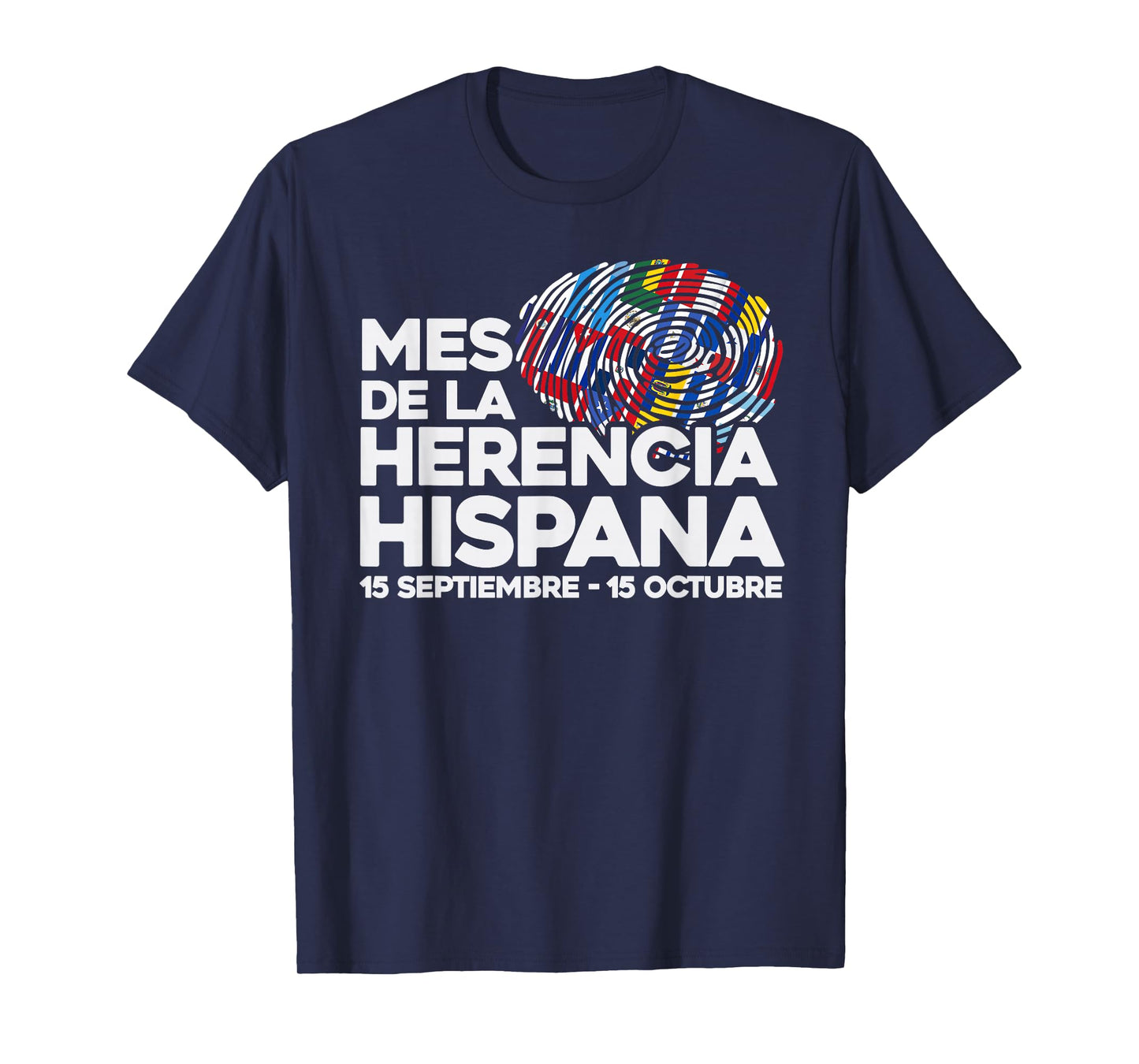 Mes De La Herencia Hispana Fingerprint Hispanic Heritage T-Shirt